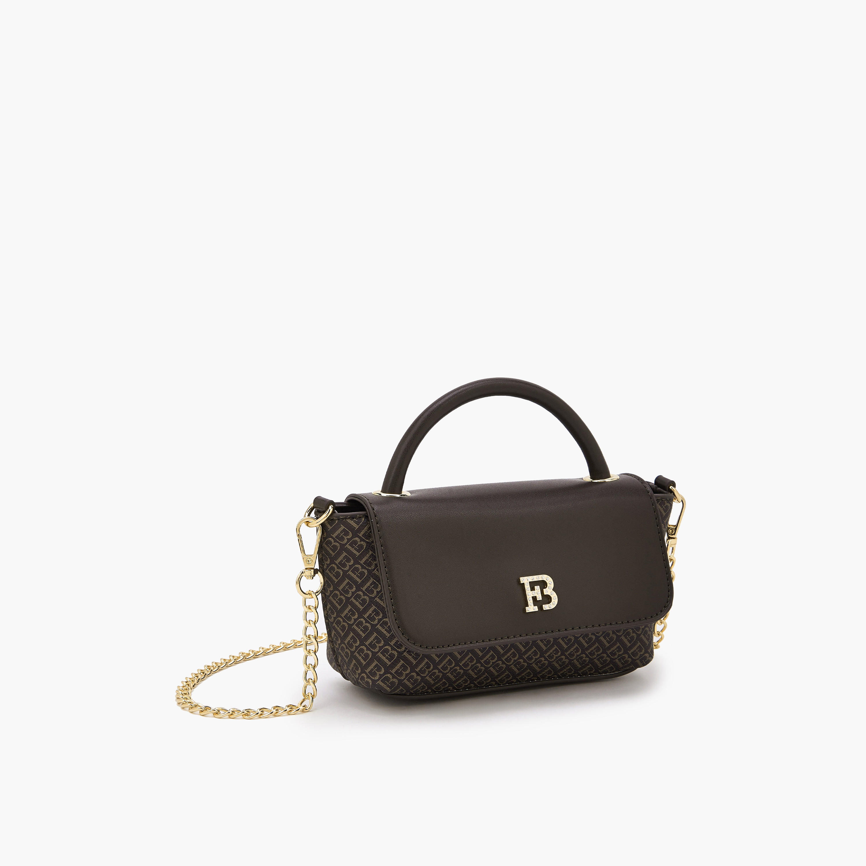 شنطة كروس بودي بطبعات مونوجرام وحزام سلسلة من فلورا بيلا-women-bagsandwallets-handbags-image-4