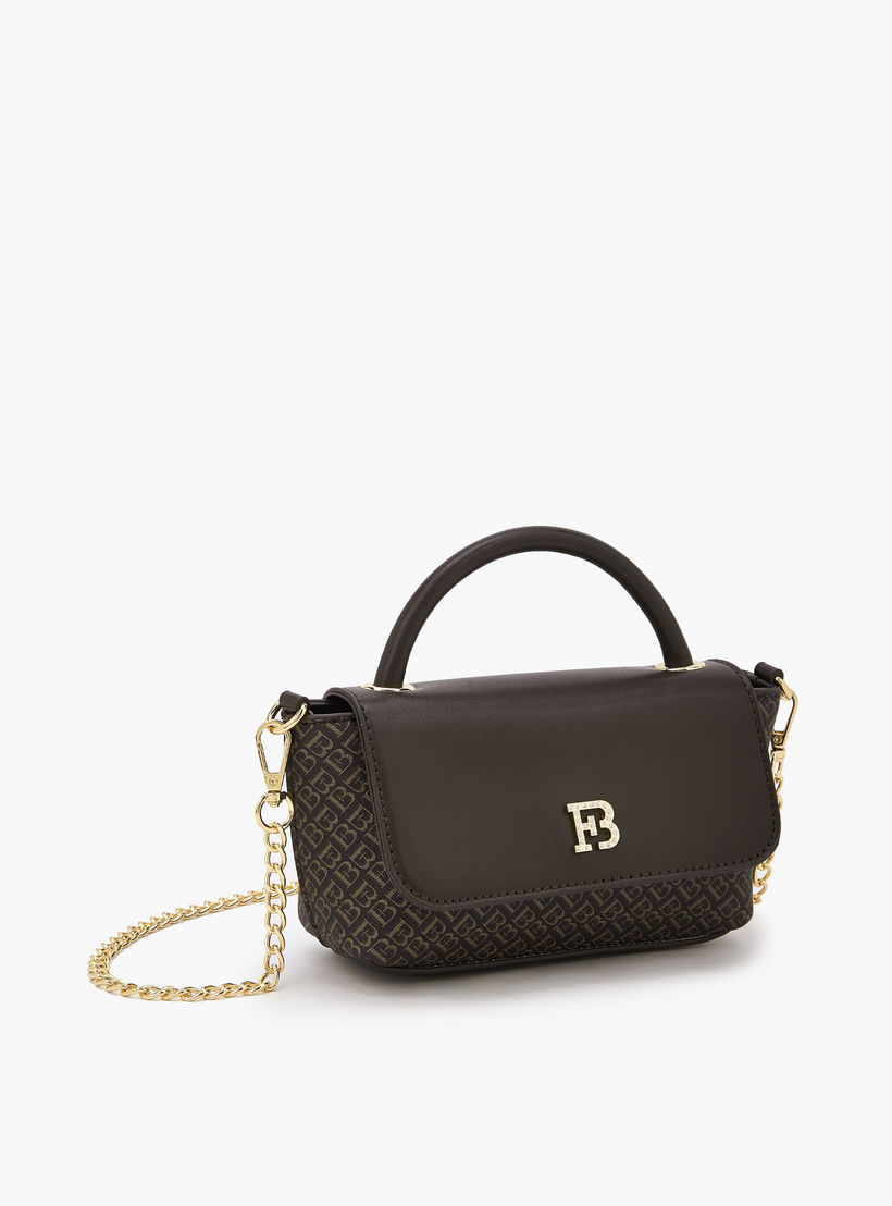 شنطة كروس بودي بطبعات مونوجرام وحزام سلسلة من فلورا بيلا-women-bagsandwallets-handbags-image-4