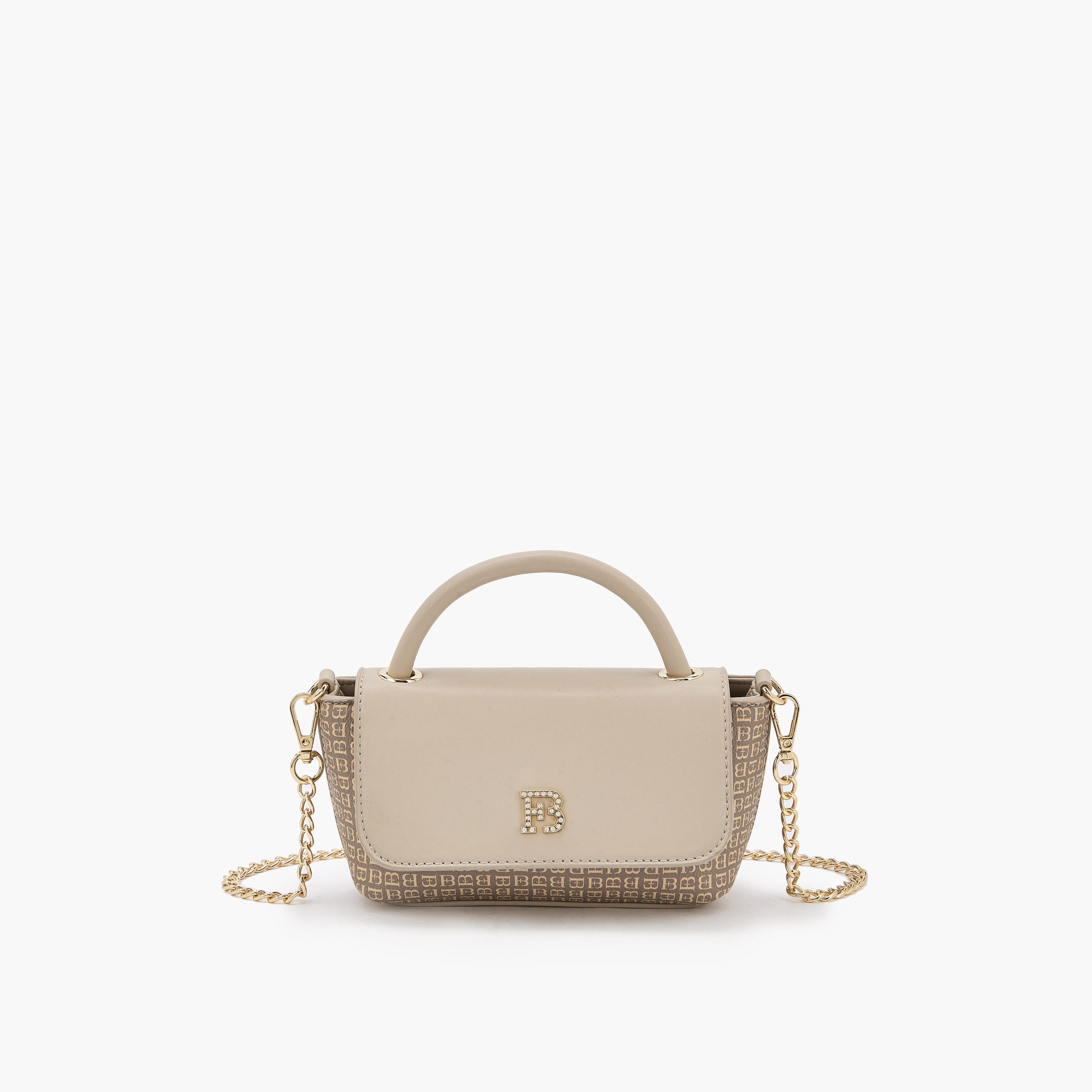 شنطة كروس بودي بطبعات مونوجرام وحزام سلسلة من فلورا بيلا-women-bagsandwallets-handbags-image-1