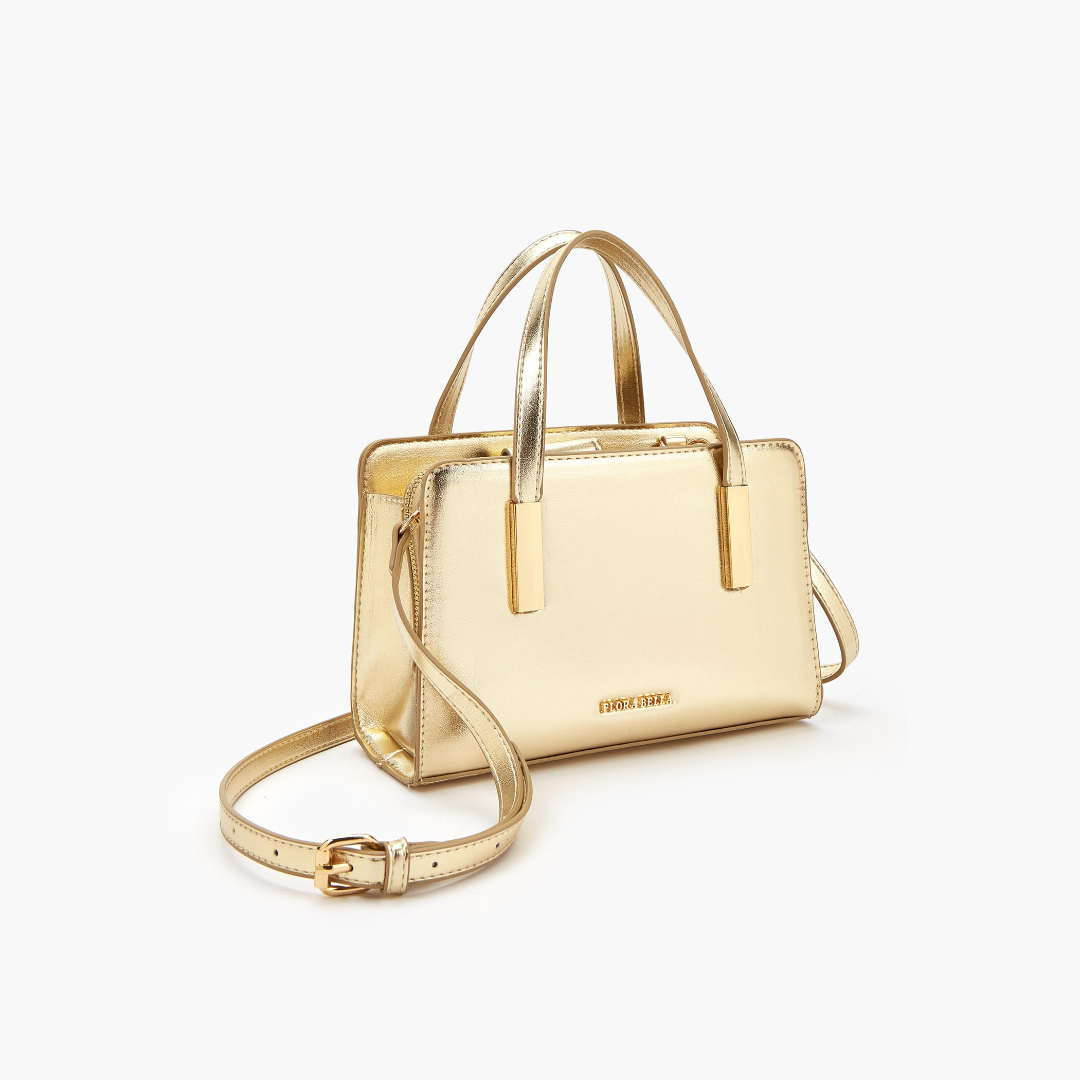 Flora Bella Metallic Tote Bag with Double Handle and Zip Closure-women-bagsandwallets-handbags-image-4
