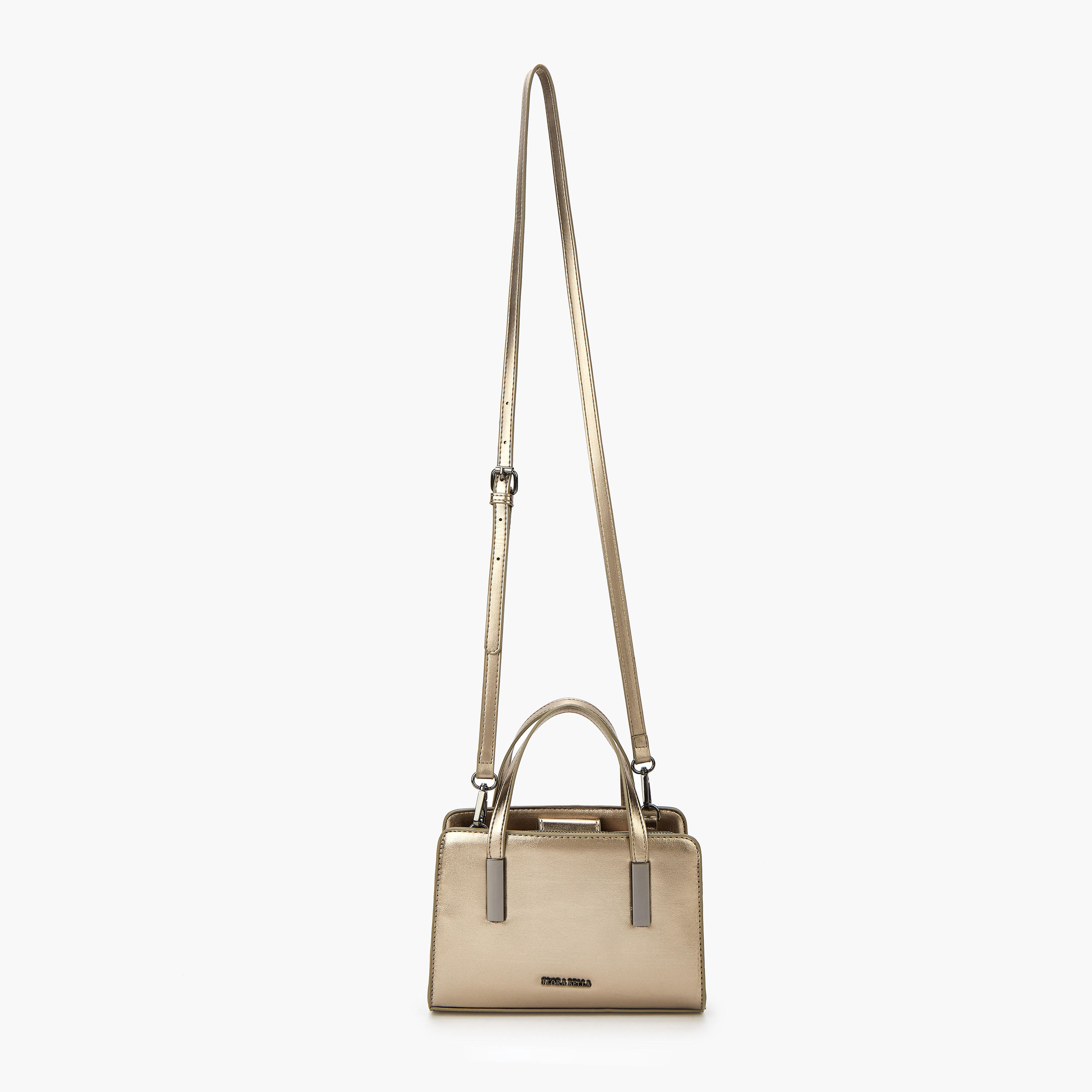 Flora Bella Metallic Tote Bag with Double Handle and Zip Closure-women-bagsandwallets-handbags-image-2