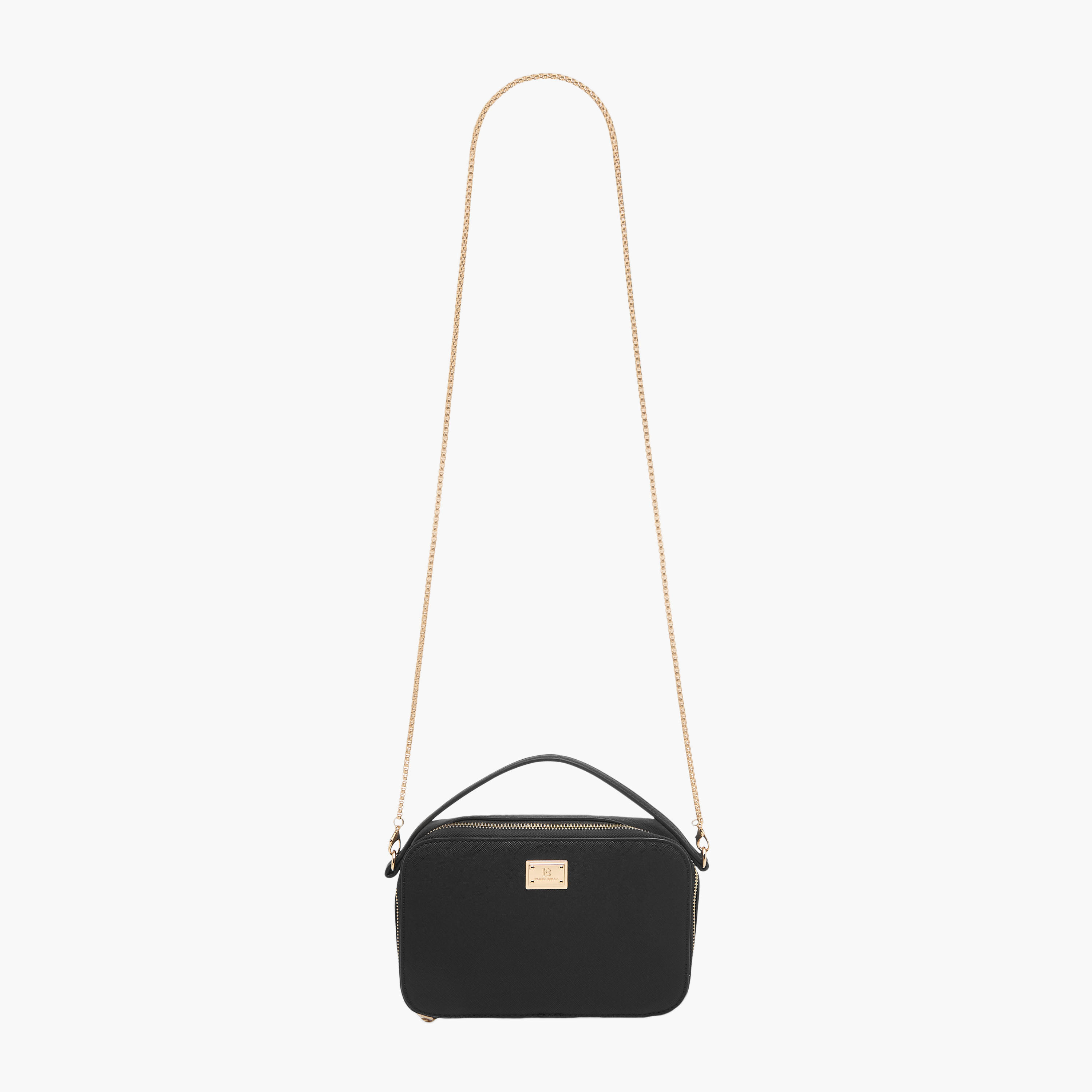 Flora Bella Textured Crossbody Bag with Chain Strap and Zip Closure-women-bagsandwallets-handbags-image-2
