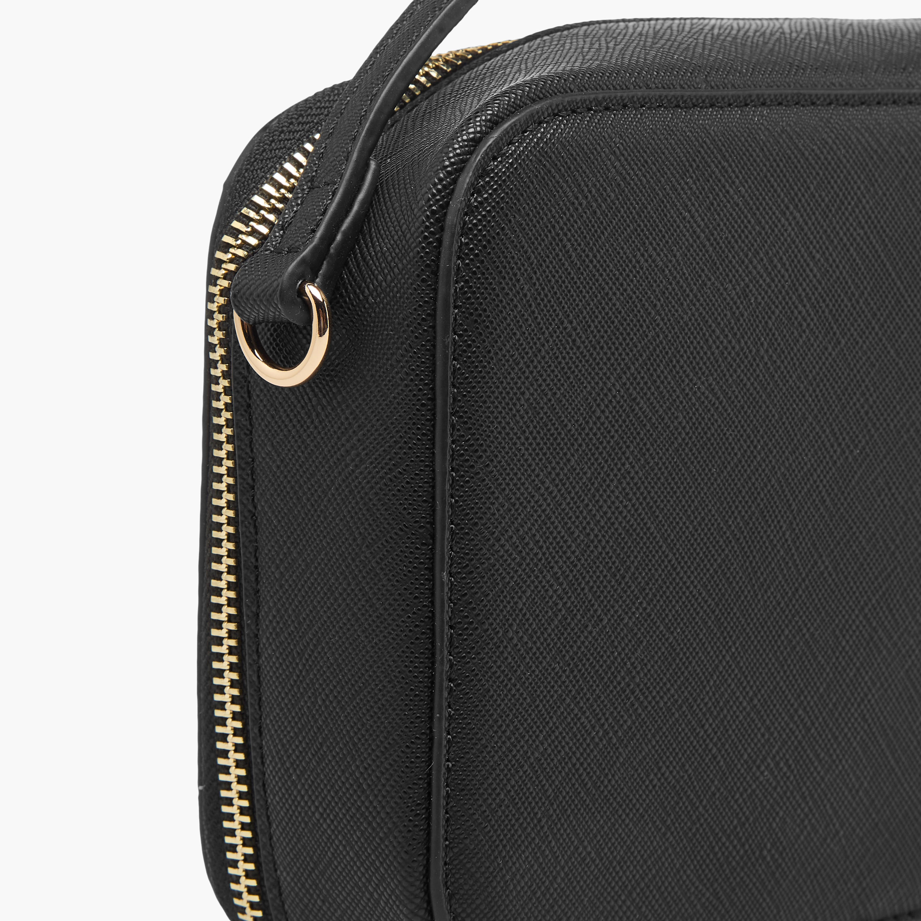 Flora Bella Textured Crossbody Bag with Chain Strap and Zip Closure-women-bagsandwallets-handbags-image-5