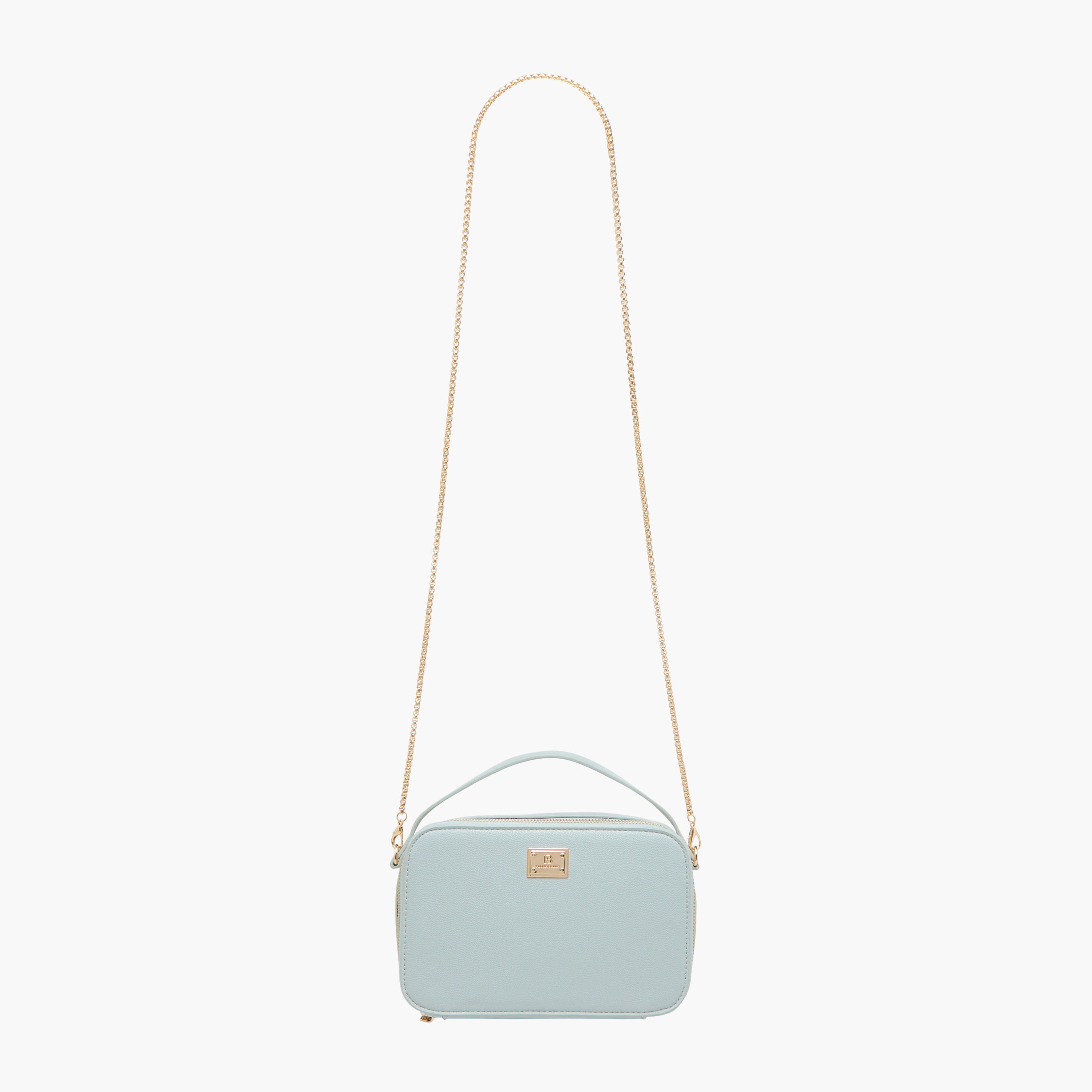 Flora Bella Textured Crossbody Bag with Chain Strap and Zip Closure-women-bagsandwallets-handbags-image-2