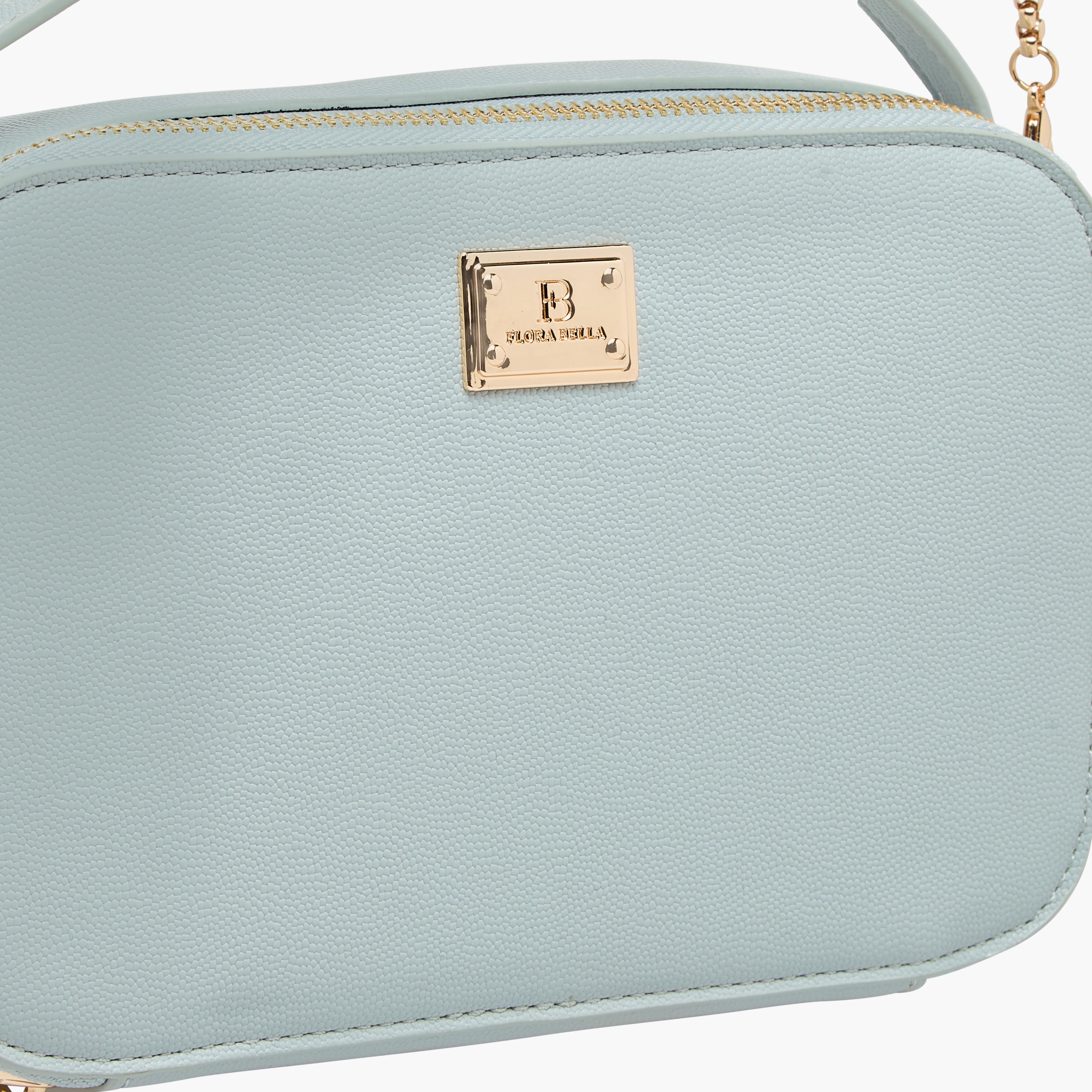 Flora Bella Textured Crossbody Bag with Chain Strap and Zip Closure-women-bagsandwallets-handbags-image-4