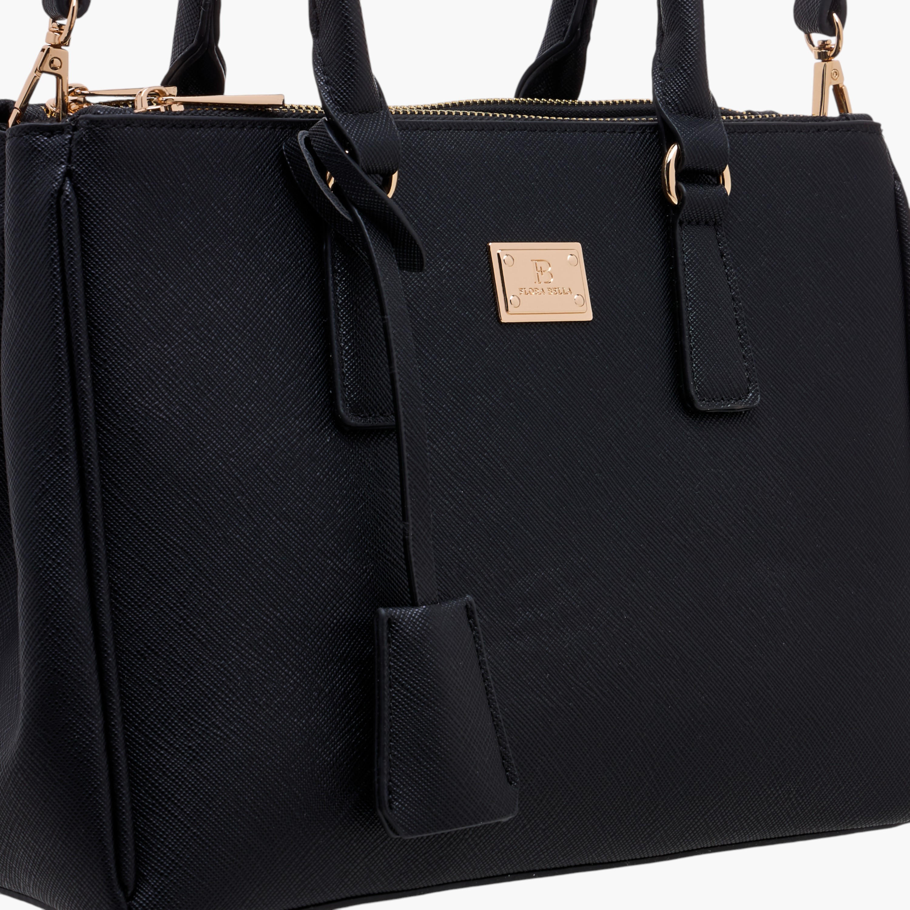 Flora Bella Textured Tote Bag with Zip Closure and Adjustable Strap-women-bagsandwallets-handbags-image-4