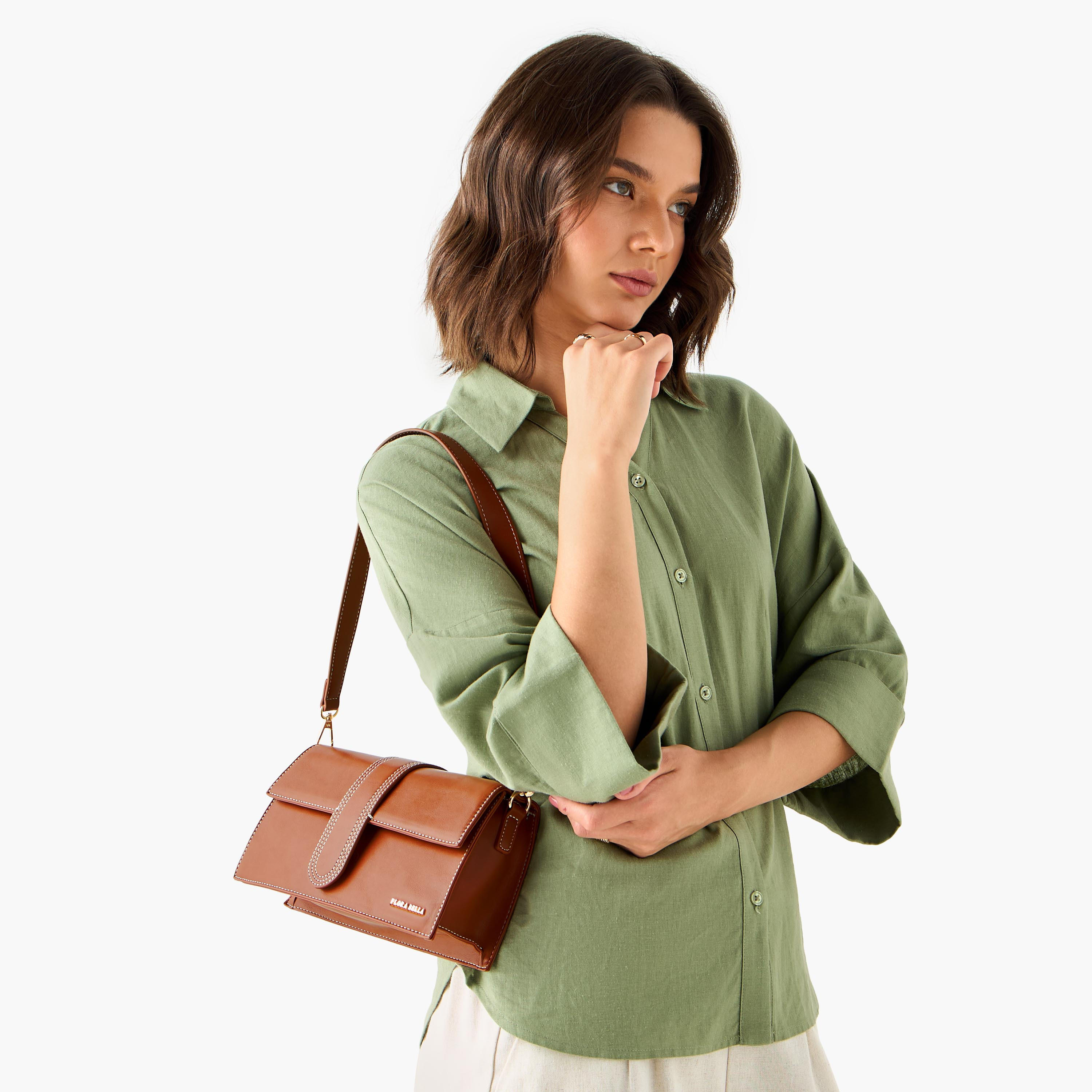 Flora Bella Solid Shoulder Bag with Detachable Strap-women-bagsandwallets-handbags-image-3