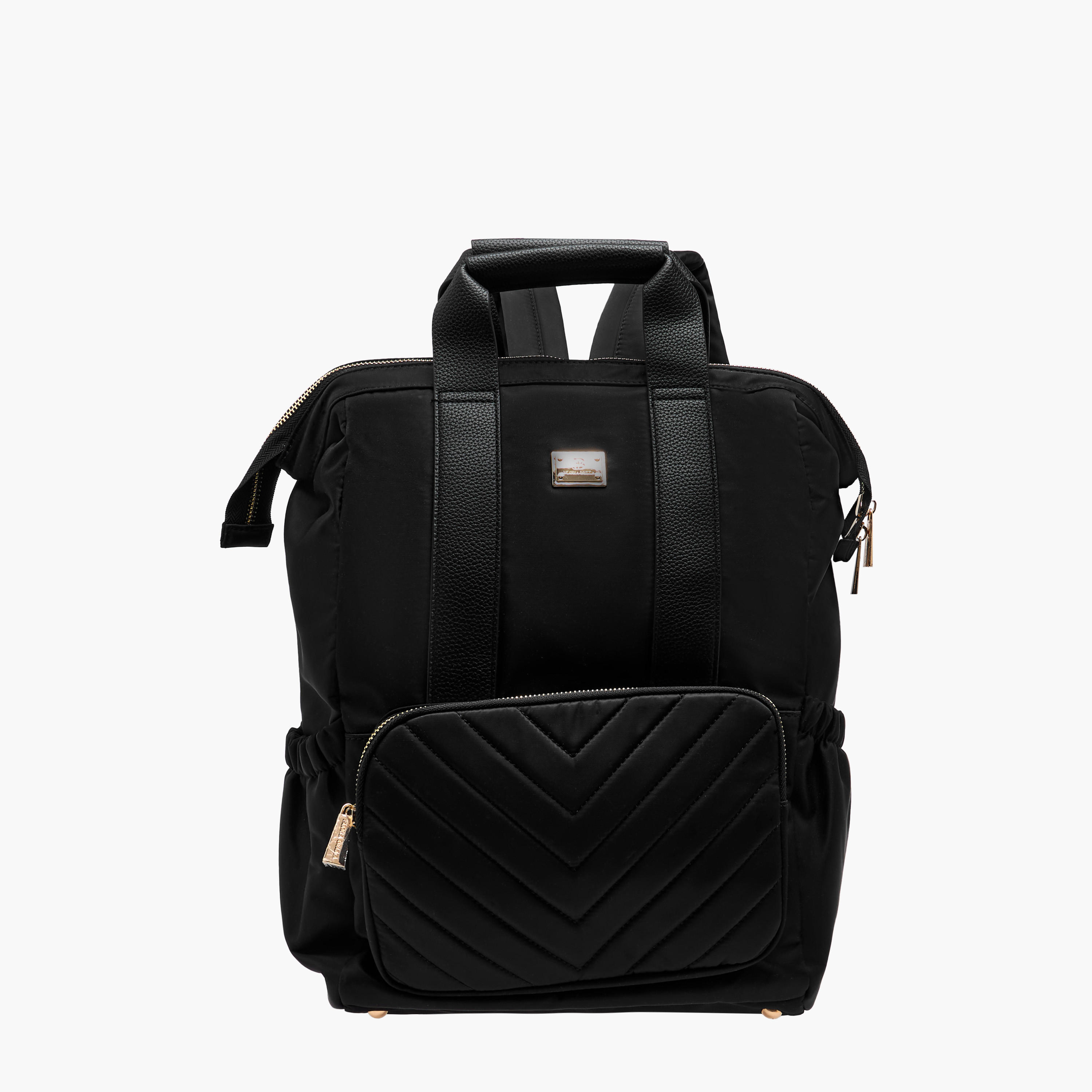 Flora Bella Textured Backpack with Adjustable Straps and Zip Closure - 15x28x39 cm-men-bags-image-1