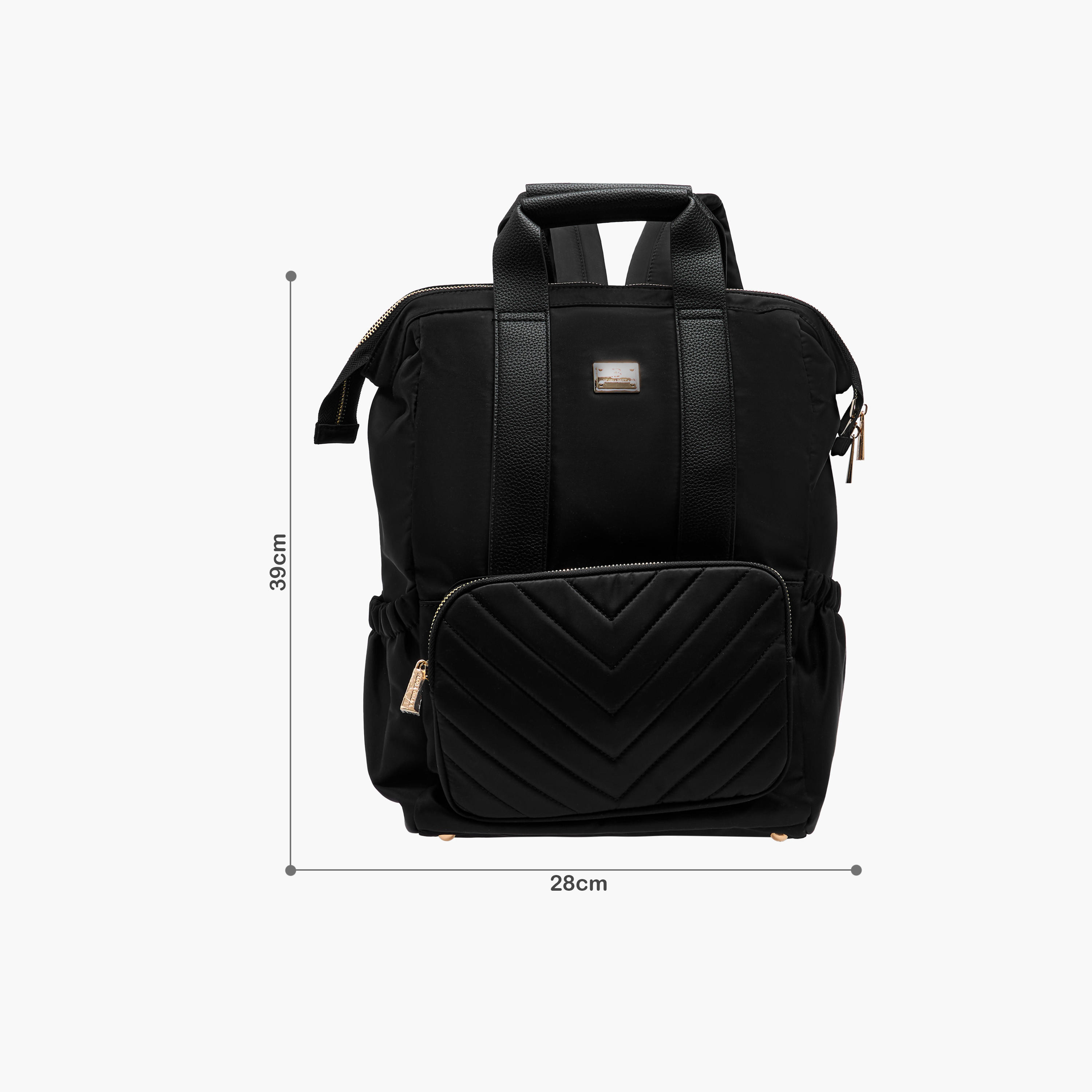 Flora Bella Textured Backpack with Adjustable Straps and Zip Closure - 15x28x39 cm-men-bags-image-2