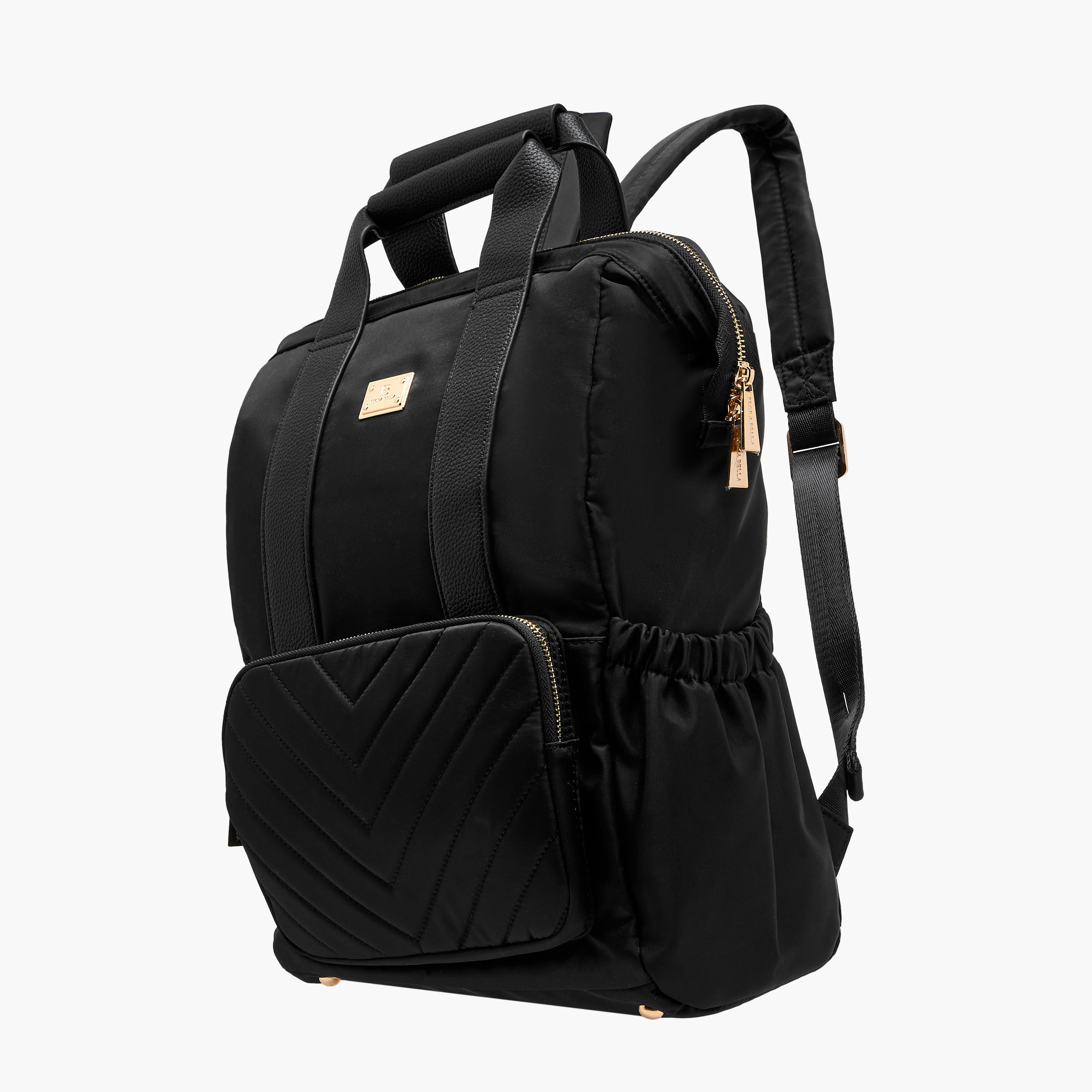 شنطة ظهر بارزة الملمس بأحزمة قابلة للتعديل وسحاب إغلاق من فلورا بيلا - 15x28x39 سم-men-bags-image-3