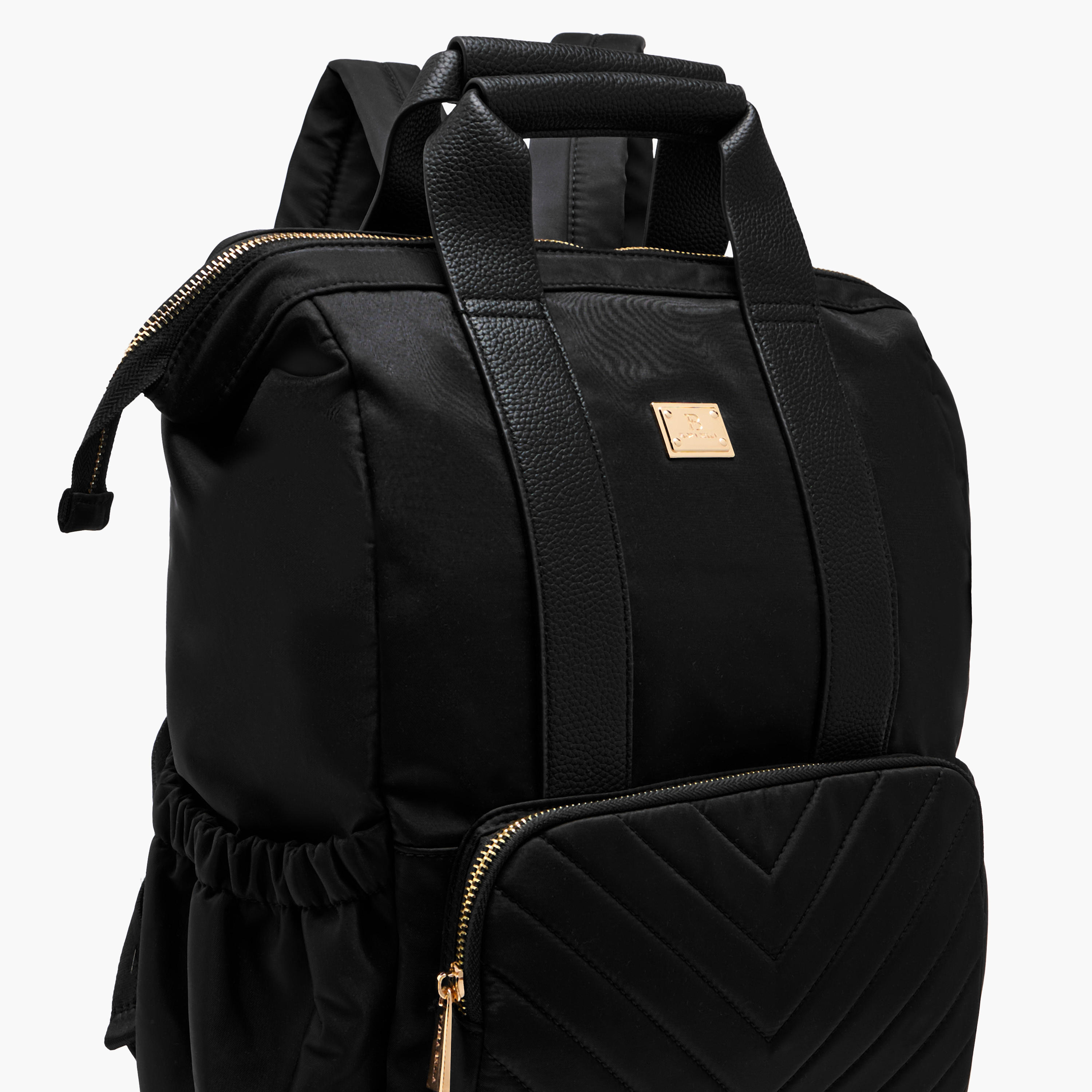 Flora Bella Textured Backpack with Adjustable Straps and Zip Closure - 15x28x39 cm-men-bags-image-8
