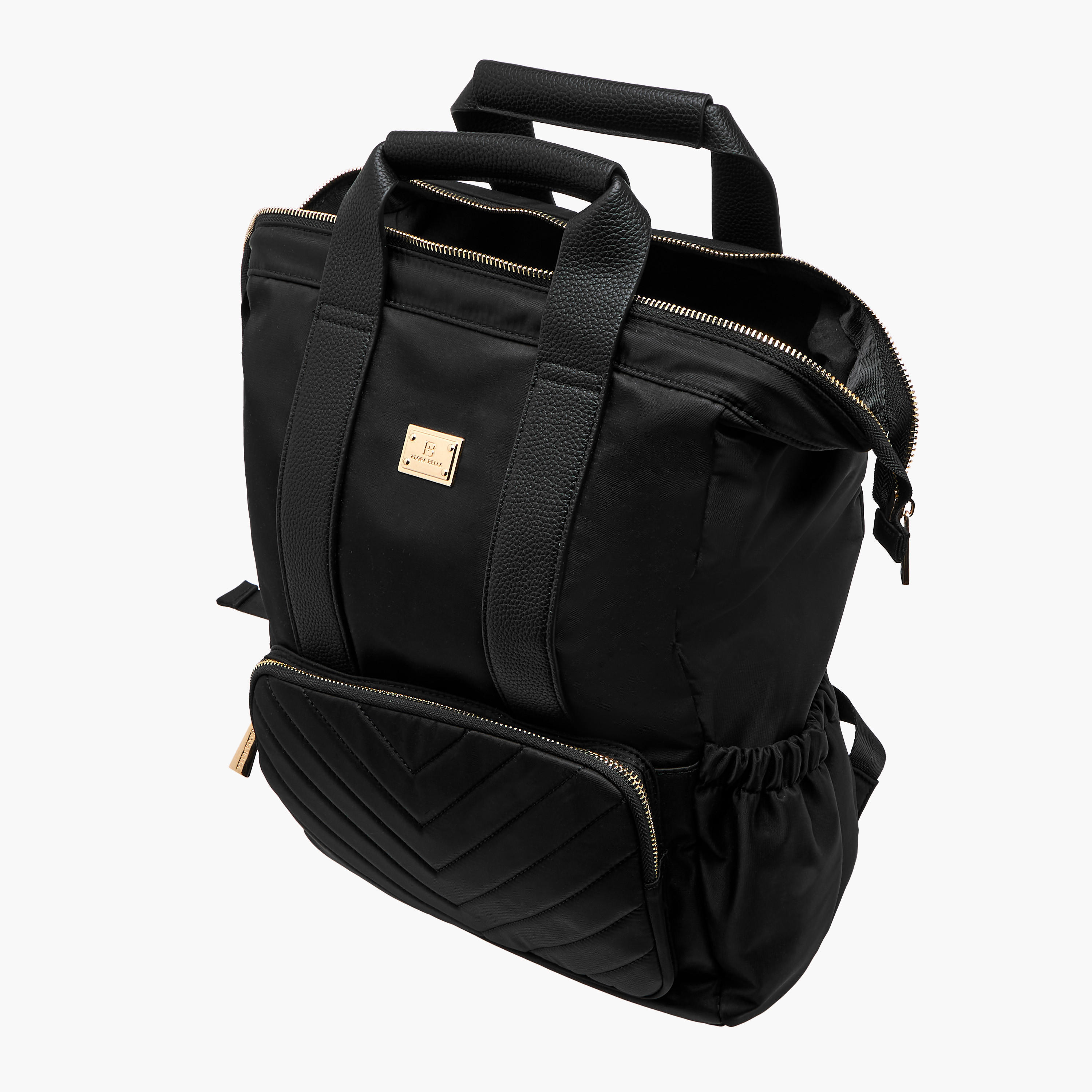 Flora Bella Textured Backpack with Adjustable Straps and Zip Closure - 15x28x39 cm-men-bags-image-9