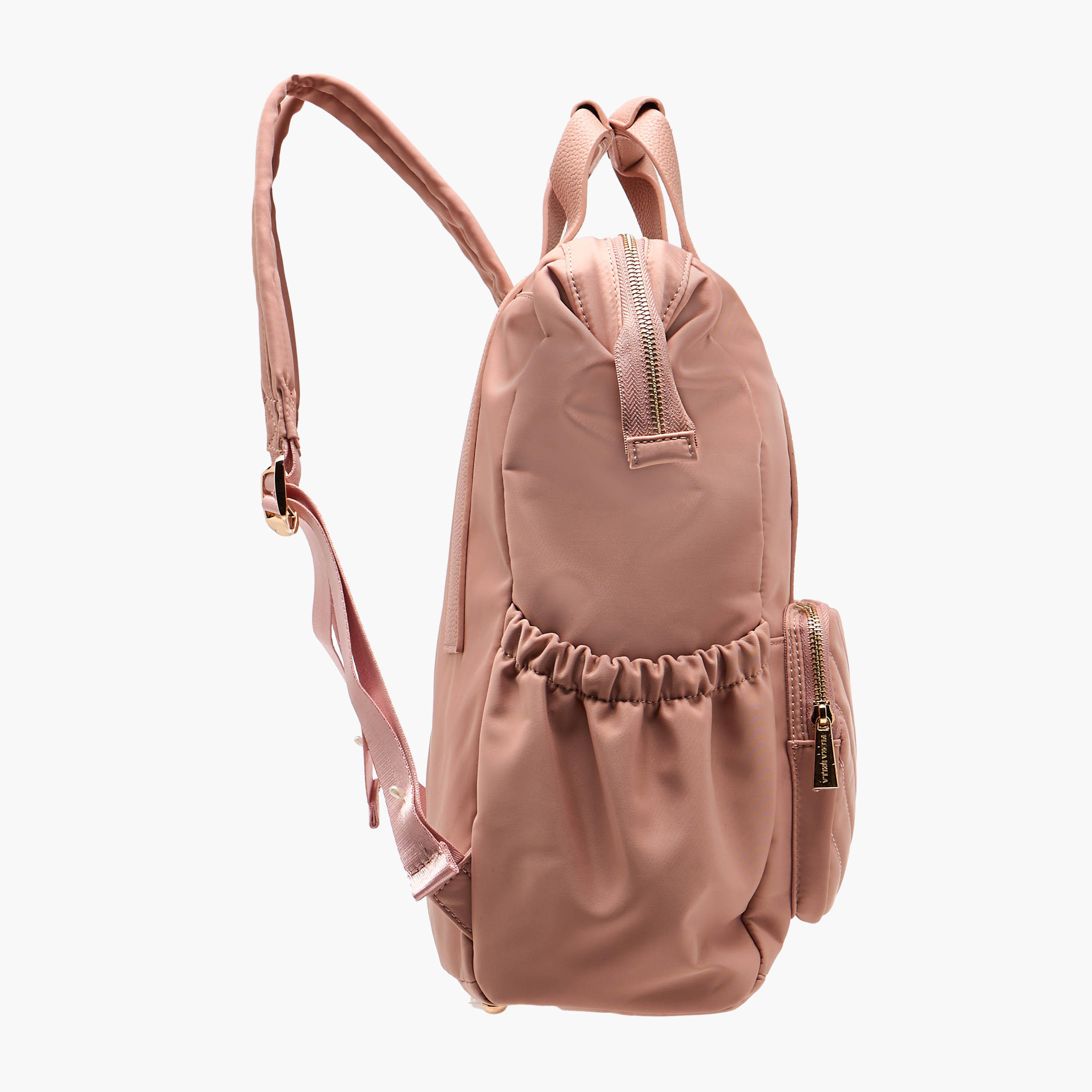 Flora Bella Textured Backpack with Adjustable Straps and Zip Closure - 15x28x39 cm-men-bags-image-3