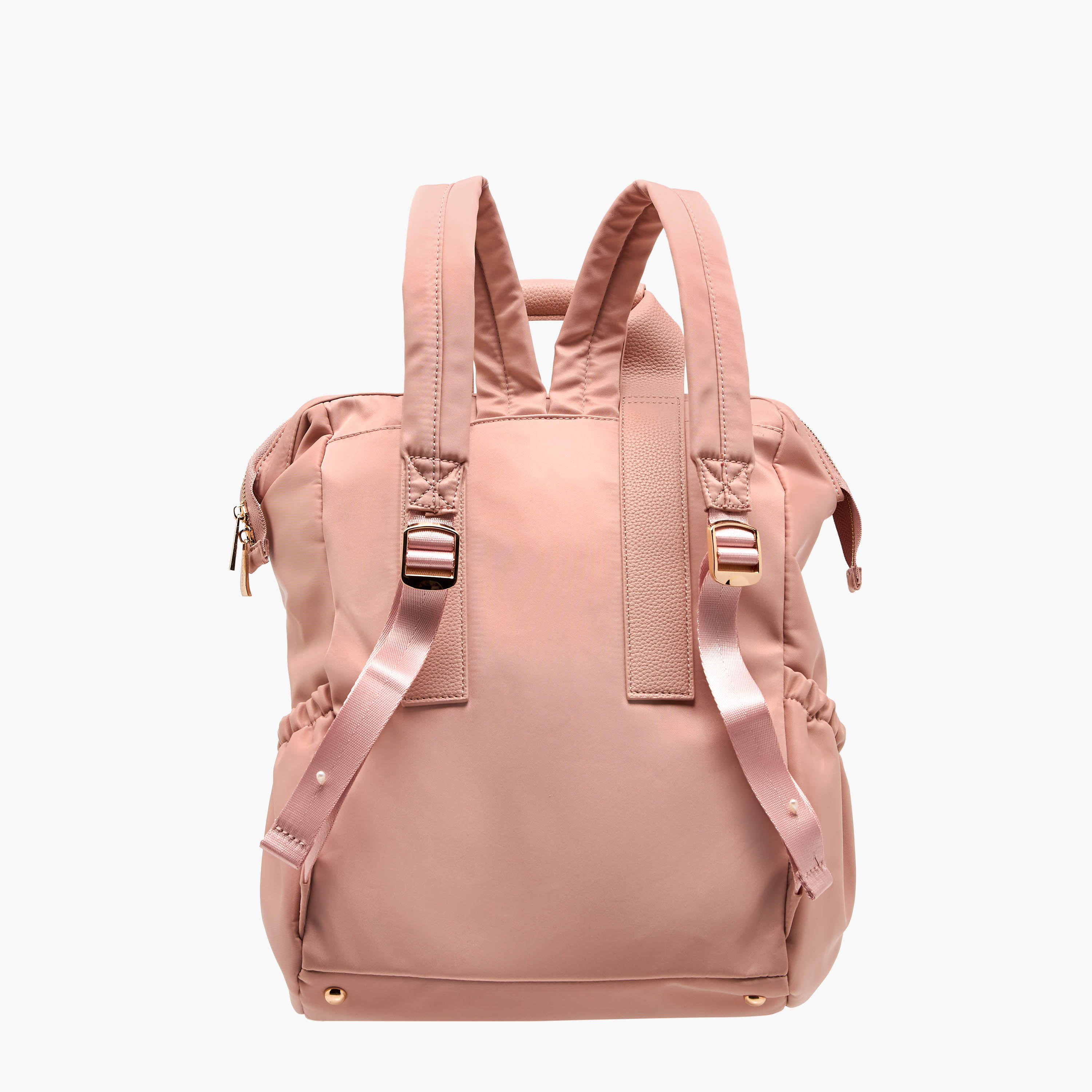 Flora Bella Textured Backpack with Adjustable Straps and Zip Closure - 15x28x39 cm-men-bags-image-5
