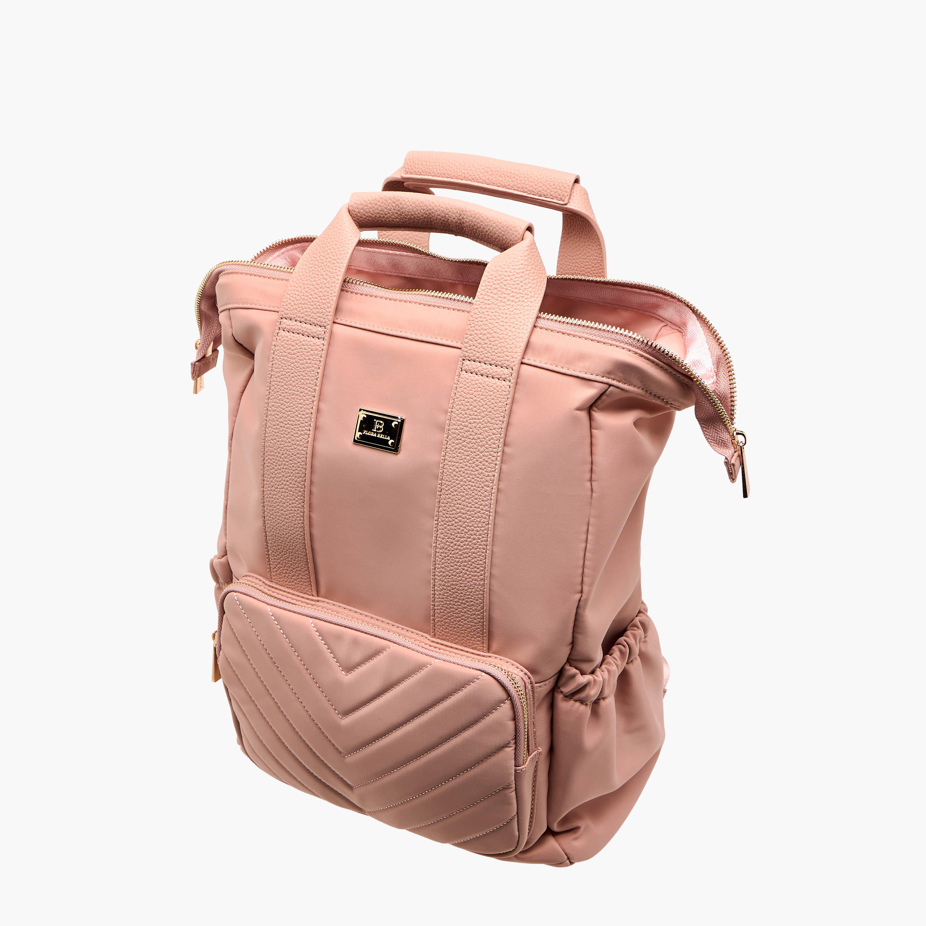 Flora Bella Textured Backpack with Adjustable Straps and Zip Closure - 15x28x39 cm-men-bags-image-8