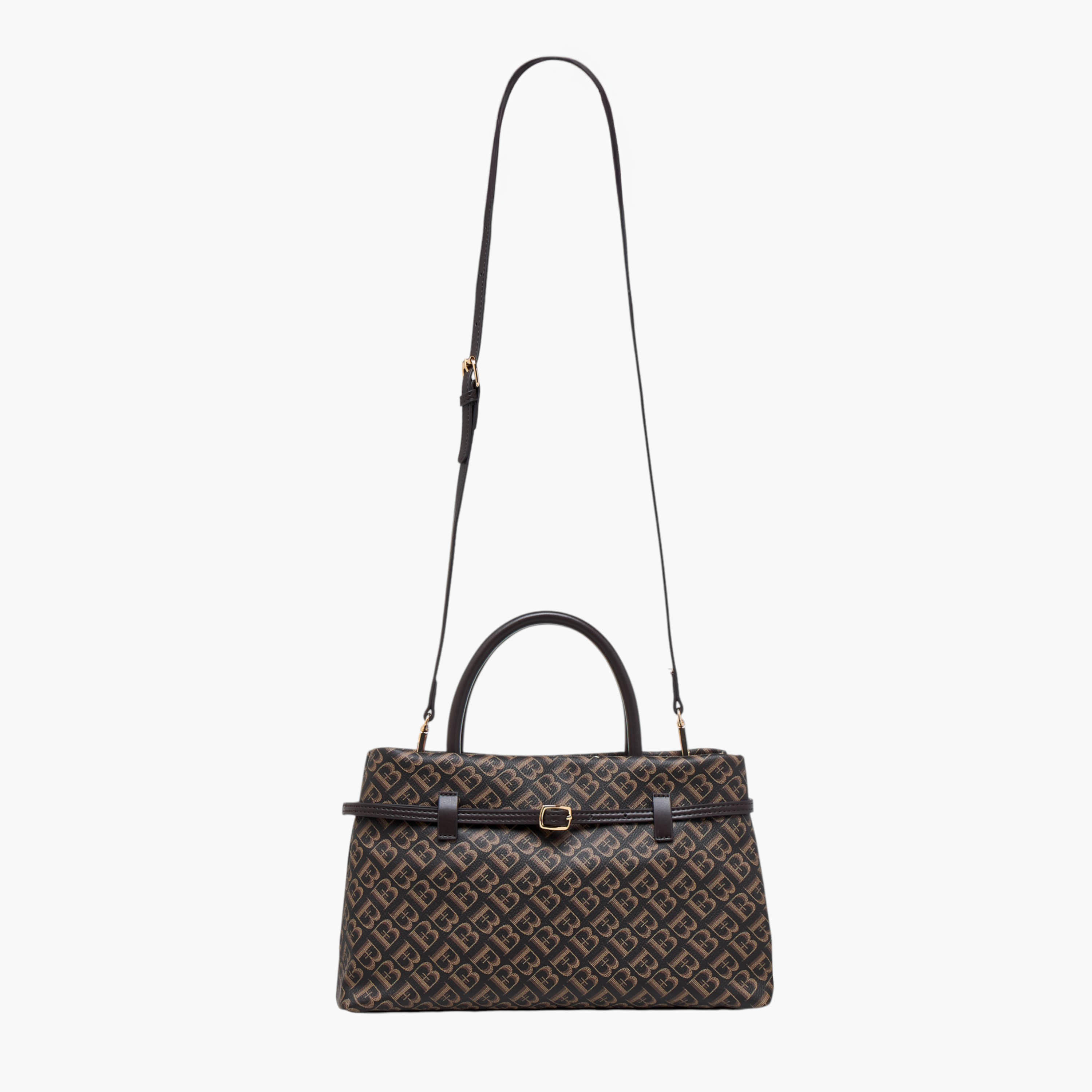 Flora Bella Monogram Print Tote Bag with Detachable Strap and Zip Closure-women-bagsandwallets-handbags-image-3