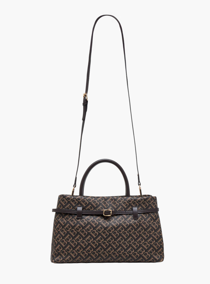 Flora Bella Monogram Print Tote Bag with Detachable Strap and Zip Closure-women-bagsandwallets-handbags-image-3