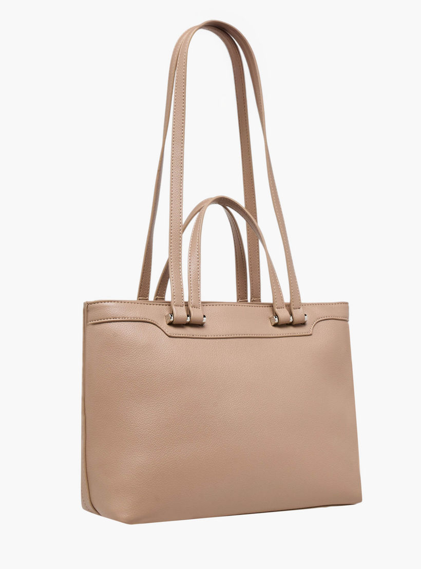 شنطة توتي سادة بمقبض مزدوج وسحاب إغلاق من فلورا بيلا-women-bagsandwallets-handbags-image-4