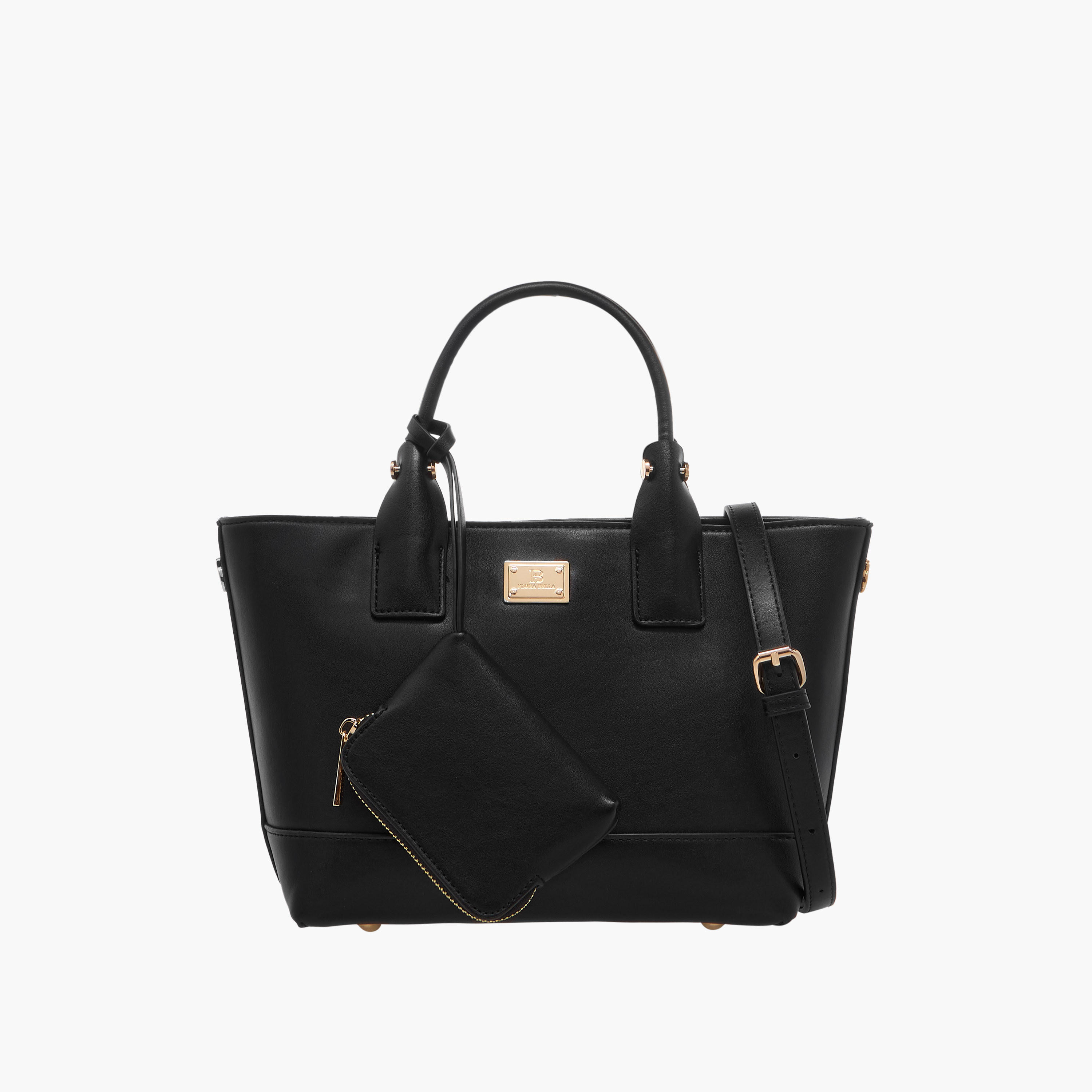 Flora Bella Solid Tote Bag with Detachable Strap and Pouch-women-bagsandwallets-handbags-image-1