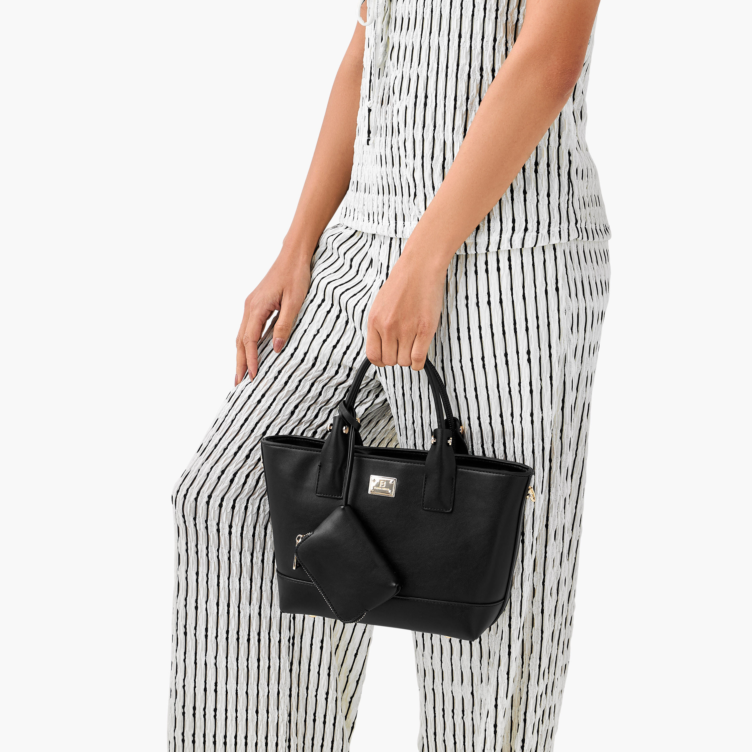 Flora Bella Solid Tote Bag with Detachable Strap and Pouch-women-bagsandwallets-handbags-image-9