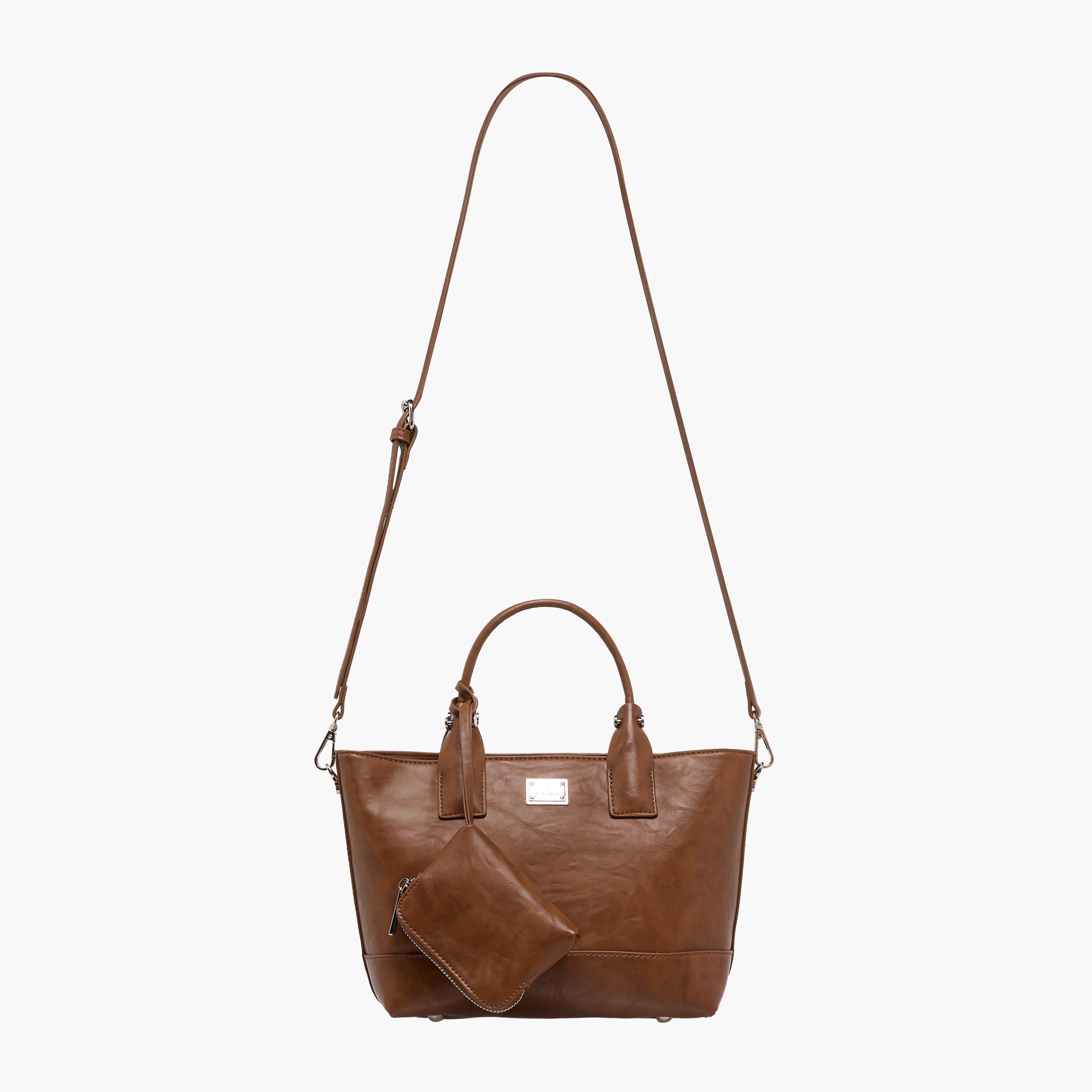 Flora Bella Solid Tote Bag with Detachable Strap and Pouch-women-bagsandwallets-handbags-image-3