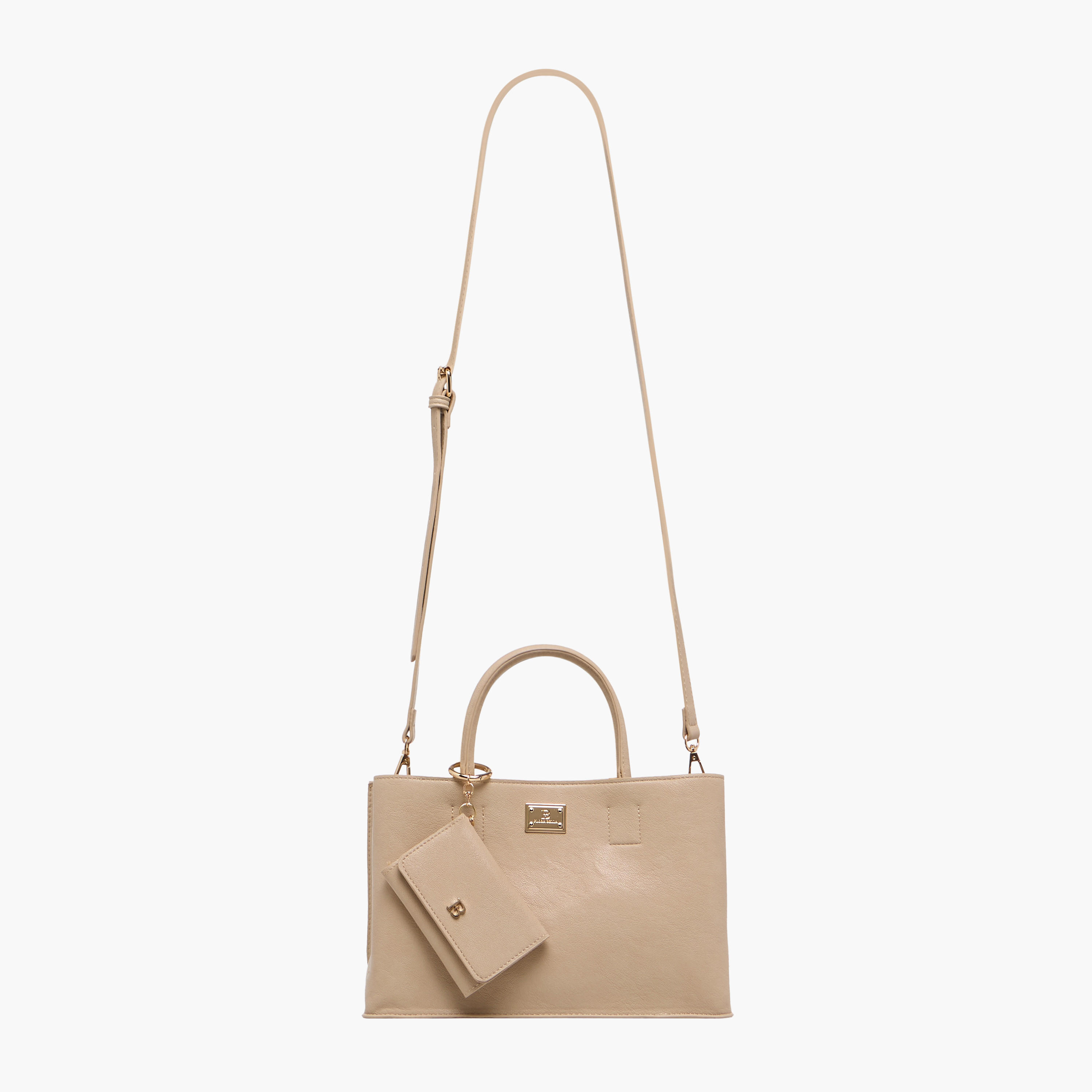 Flora Bella Solid Tote Bag with Adjustable Strap and Detachable Pouch-women-bagsandwallets-handbags-image-3