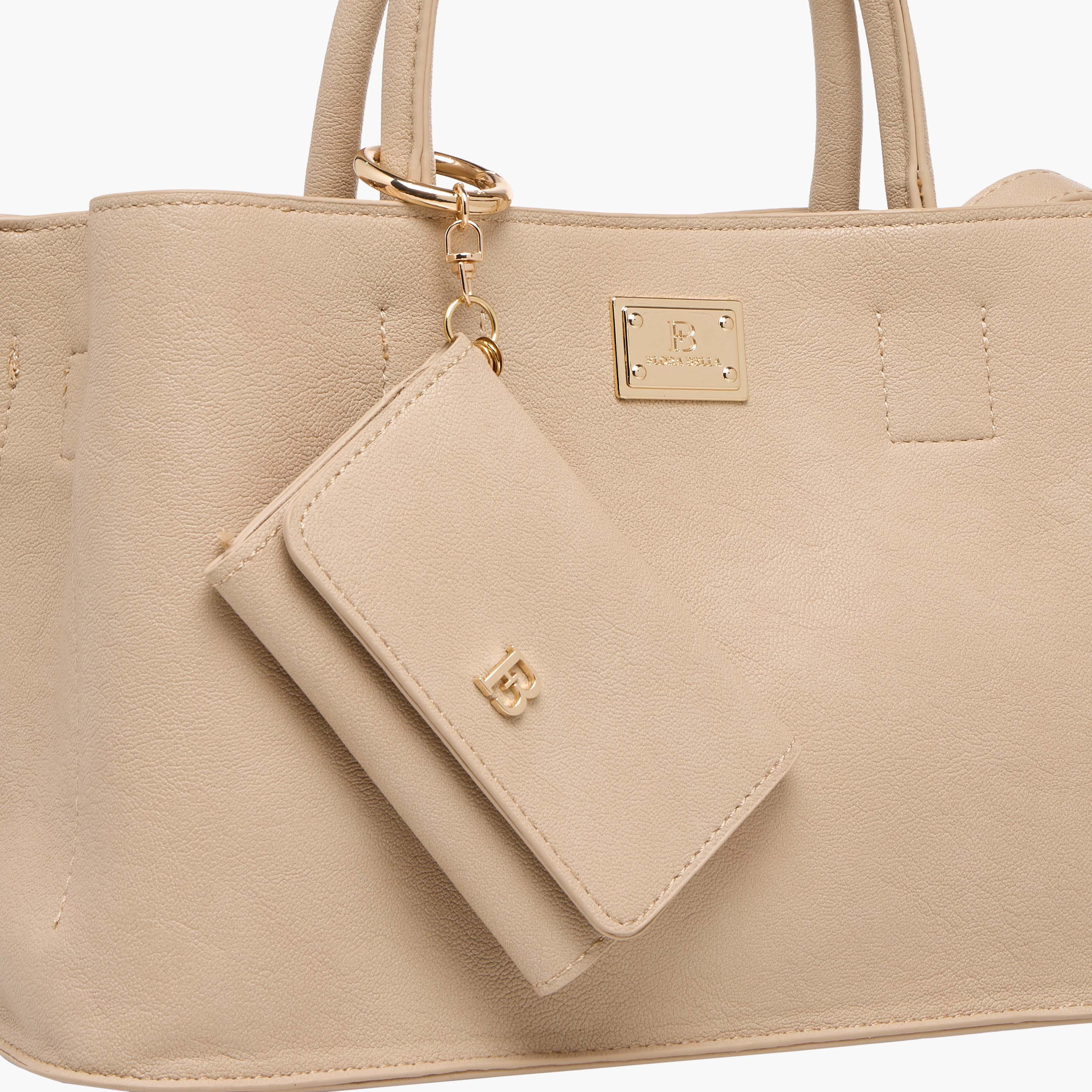 Flora Bella Solid Tote Bag with Adjustable Strap and Detachable Pouch-women-bagsandwallets-handbags-image-6