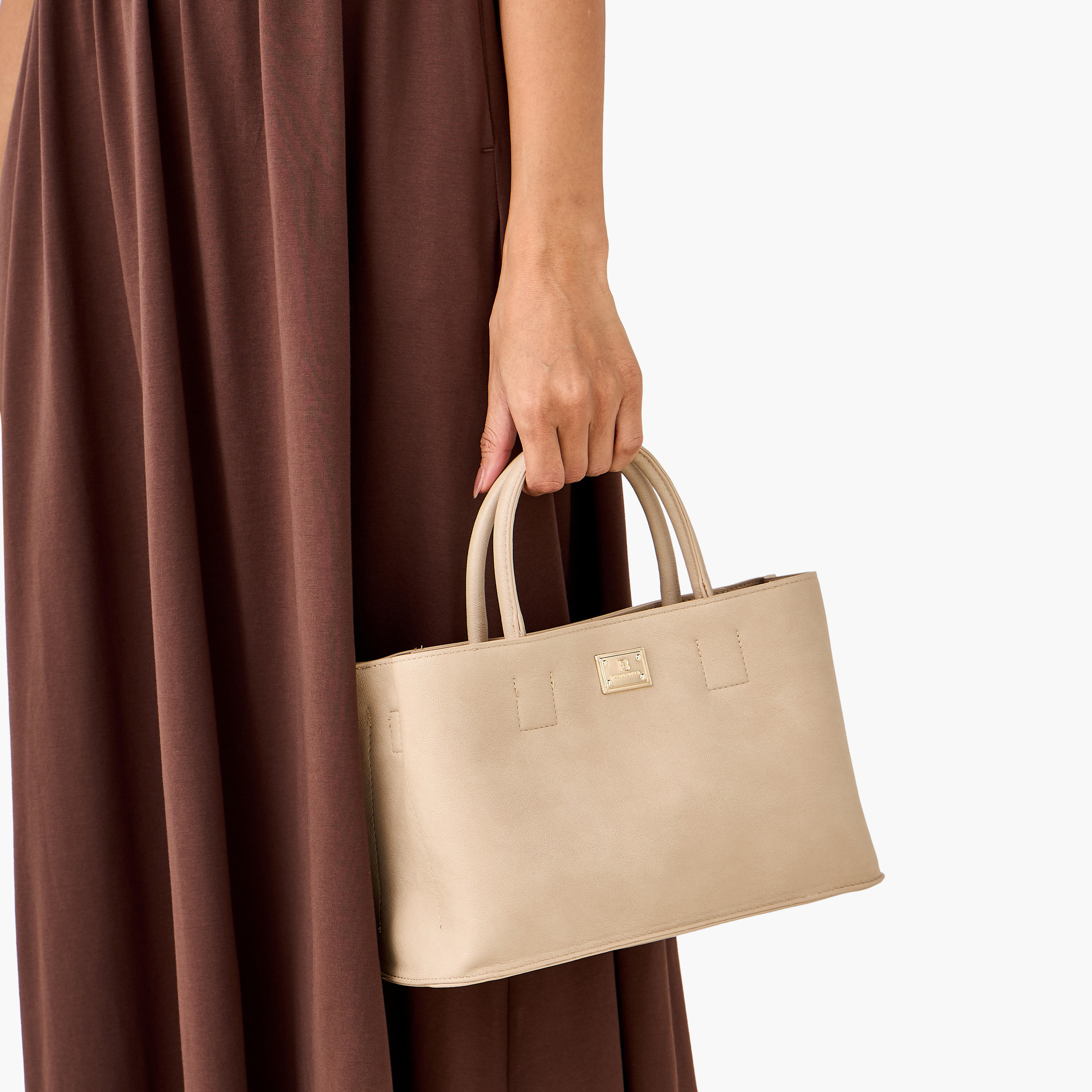Flora Bella Solid Tote Bag with Adjustable Strap and Detachable Pouch-women-bagsandwallets-handbags-image-9