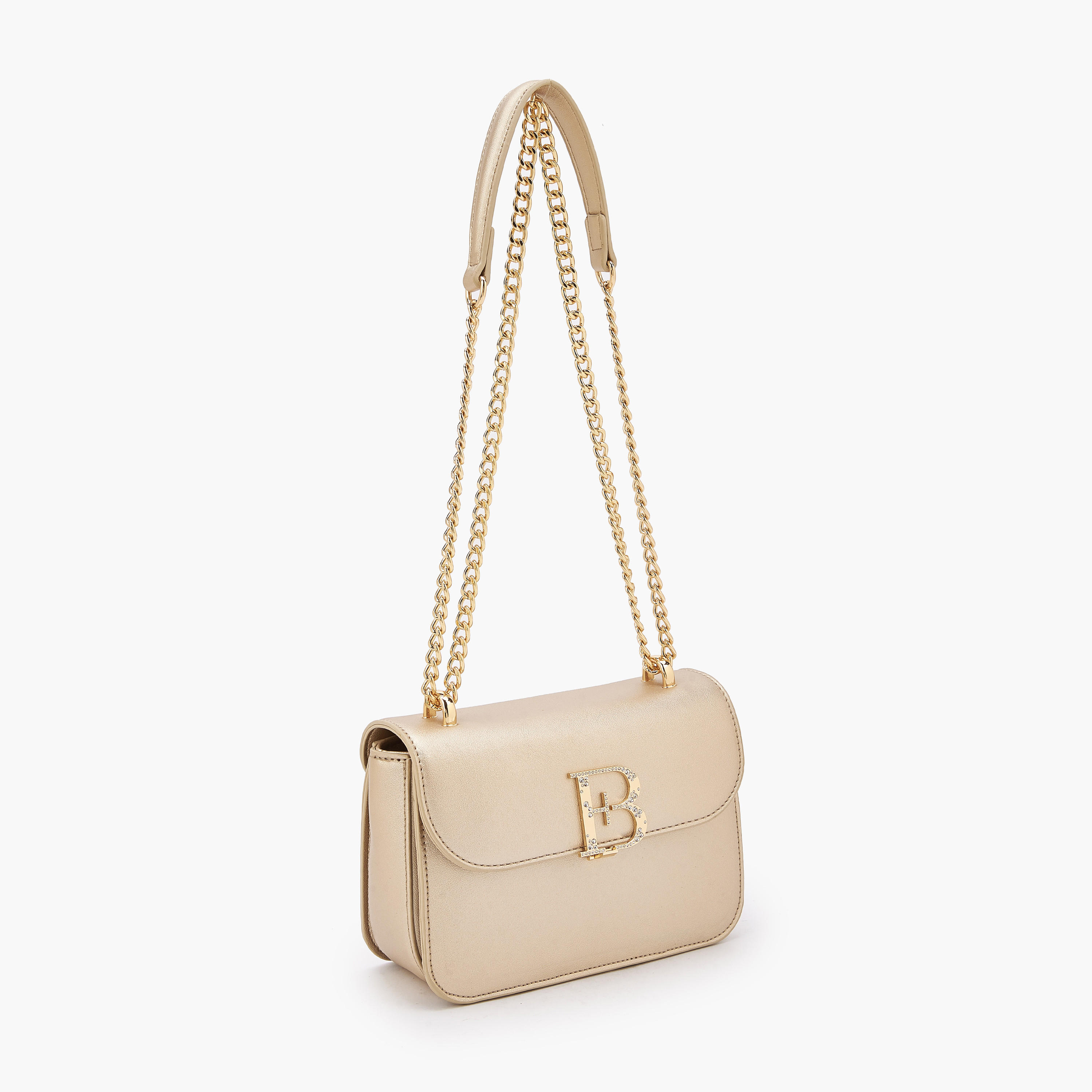 Flora Bella Logo Embellished Crossbody Bag with Chain Strap-women-bagsandwallets-handbags-image-4