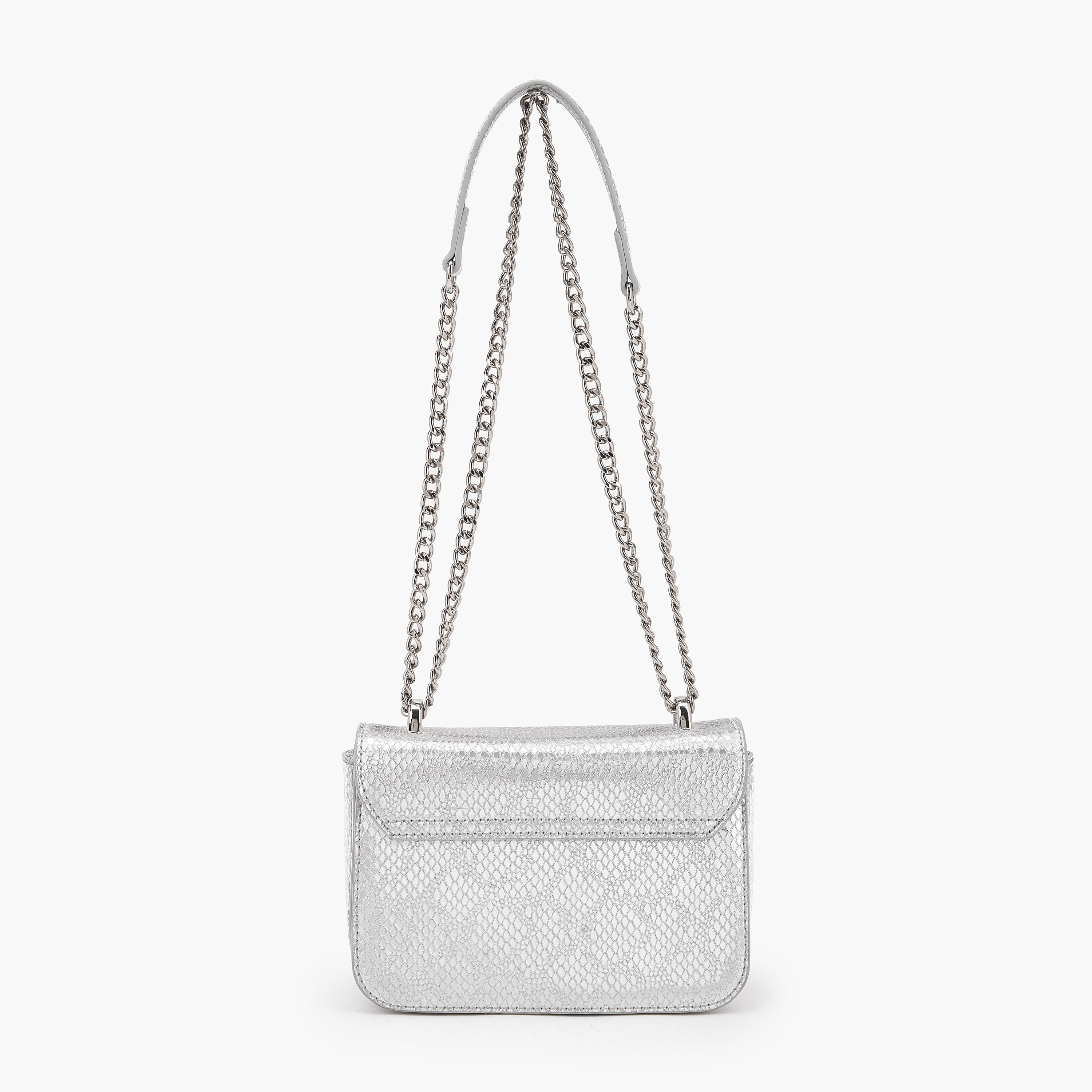 Flora Bella Logo Embellished Crossbody Bag with Chain Strap-women-bagsandwallets-handbags-image-5
