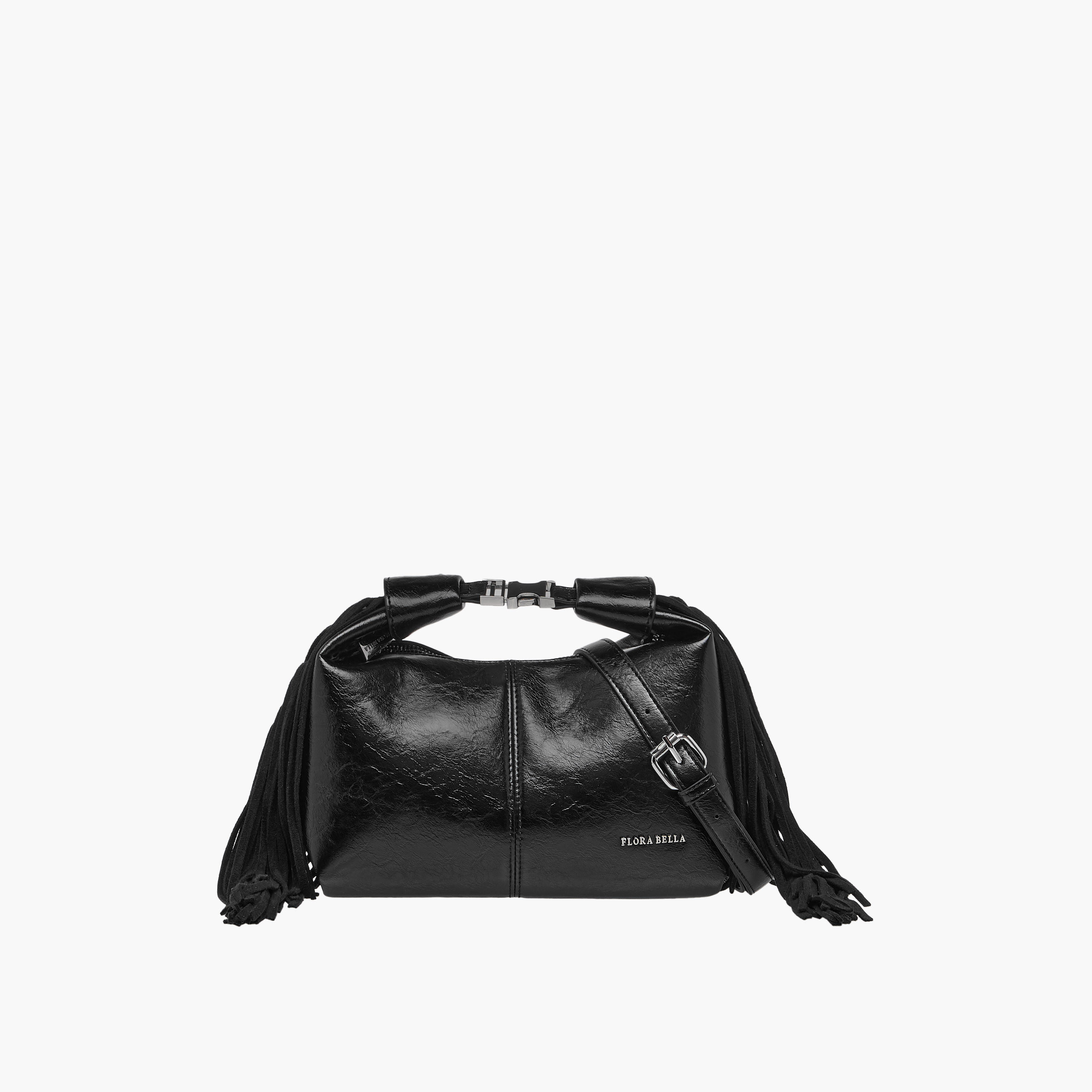 شنطة كتف بارزة الملمس بحزام قابل للتعديل وسحاب إغلاق من فلورا بيلا-women-bagsandwallets-handbags-image-1