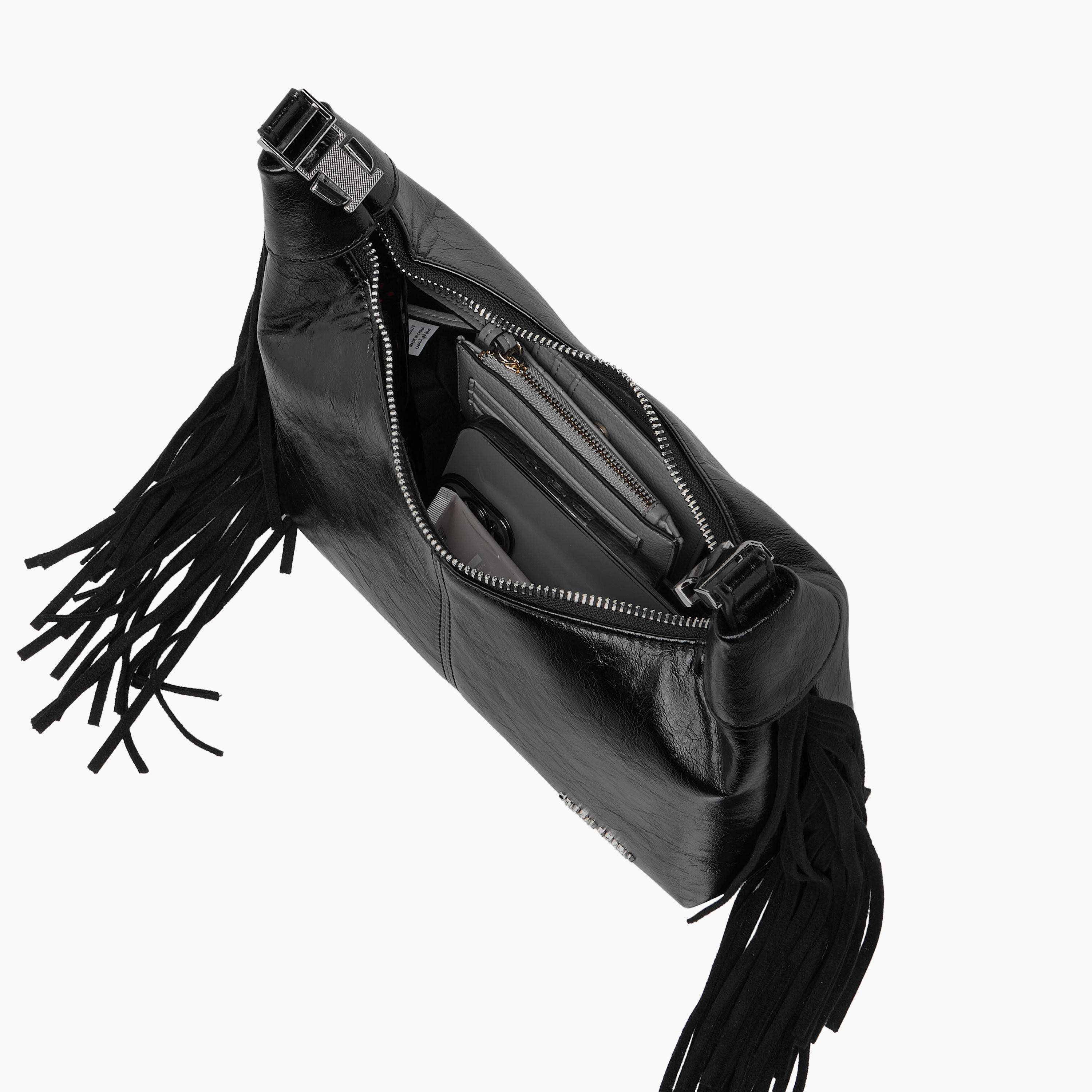 شنطة كتف بارزة الملمس بحزام قابل للتعديل وسحاب إغلاق من فلورا بيلا-women-bagsandwallets-handbags-image-9