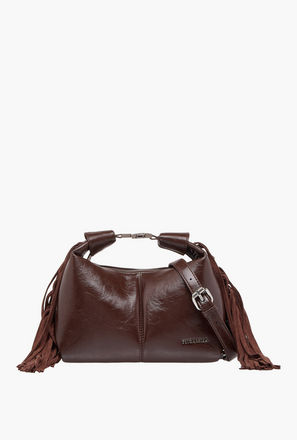 Flora Bella Textured Shoulder Bag with Adjustable Strap and Zip Closure-women-image-1