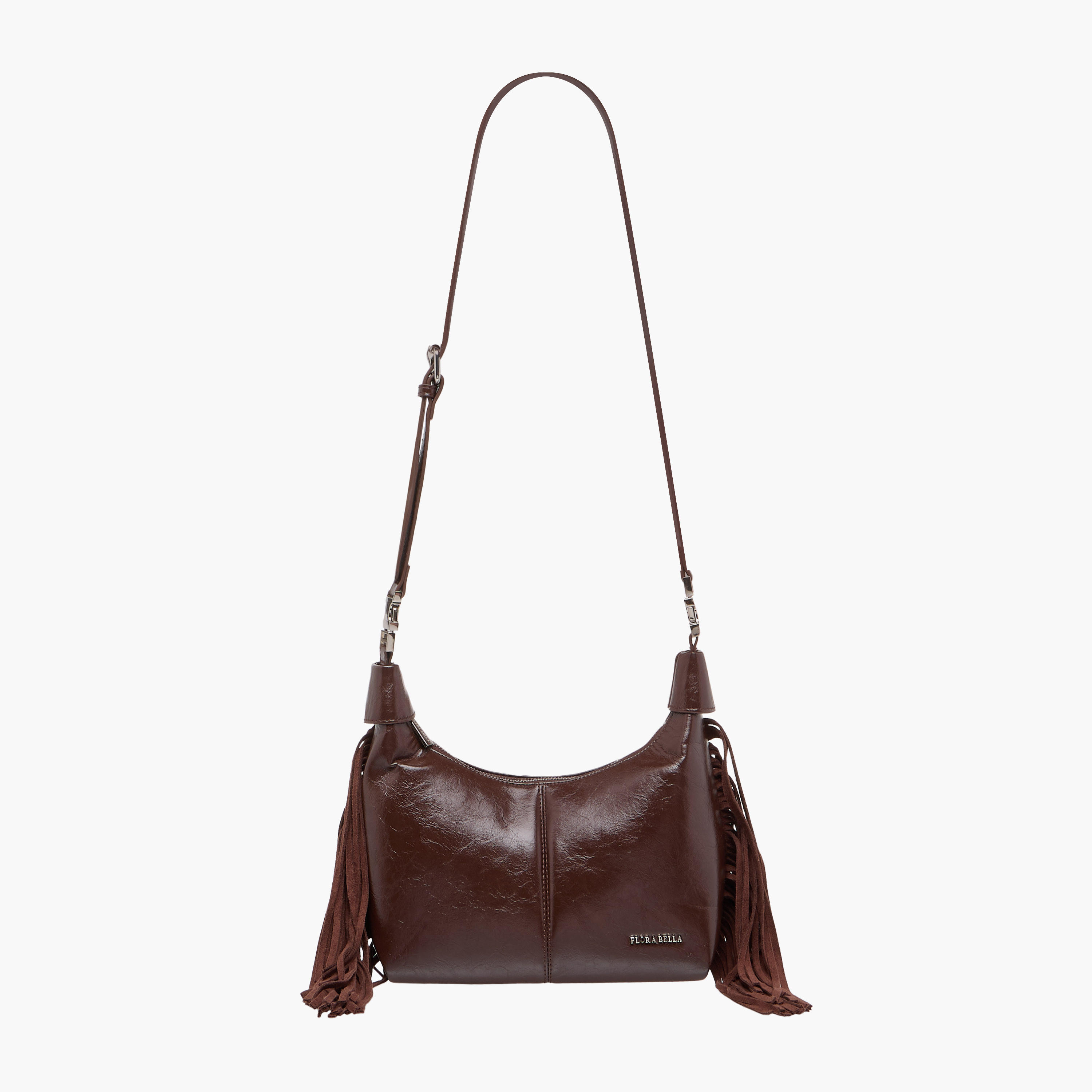 Flora Bella Textured Shoulder Bag with Adjustable Strap and Zip Closure-women-bagsandwallets-handbags-image-3