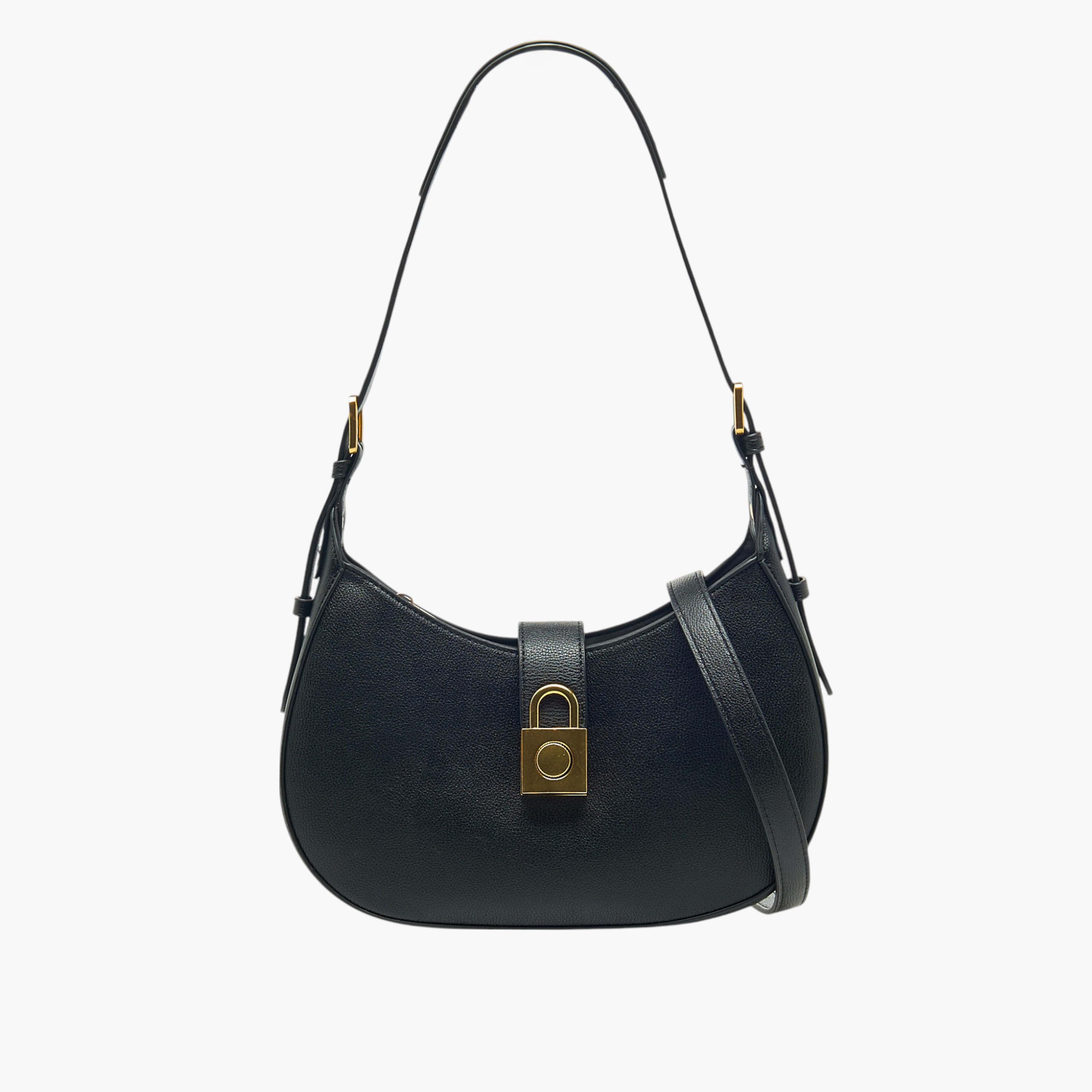 شنطة كتف سادة بسحاب إغلاق وحزام قابل للتعديل من فلورا بيلا-women-bagsandwallets-handbags-image-1