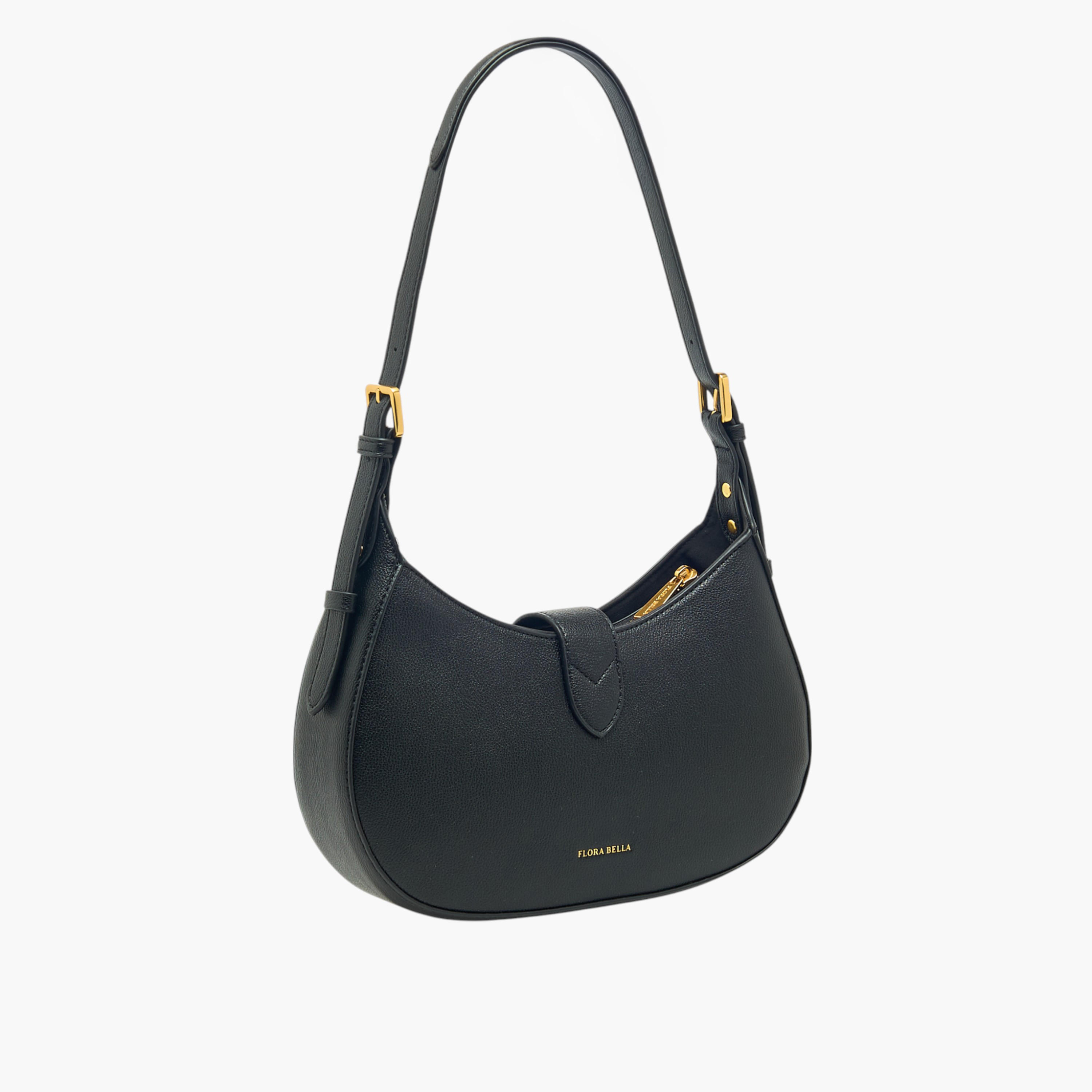 شنطة كتف سادة بسحاب إغلاق وحزام قابل للتعديل من فلورا بيلا-women-bagsandwallets-handbags-image-4