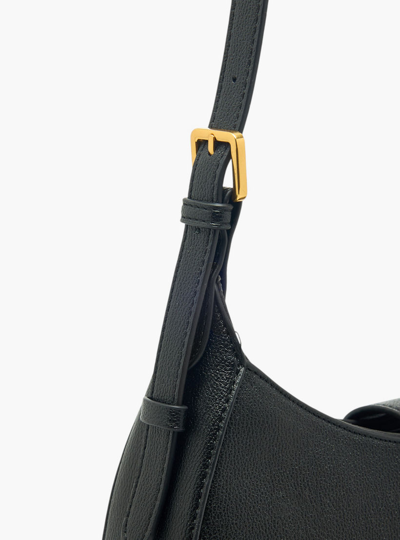 شنطة كتف سادة بسحاب إغلاق وحزام قابل للتعديل من فلورا بيلا-women-bagsandwallets-handbags-image-6