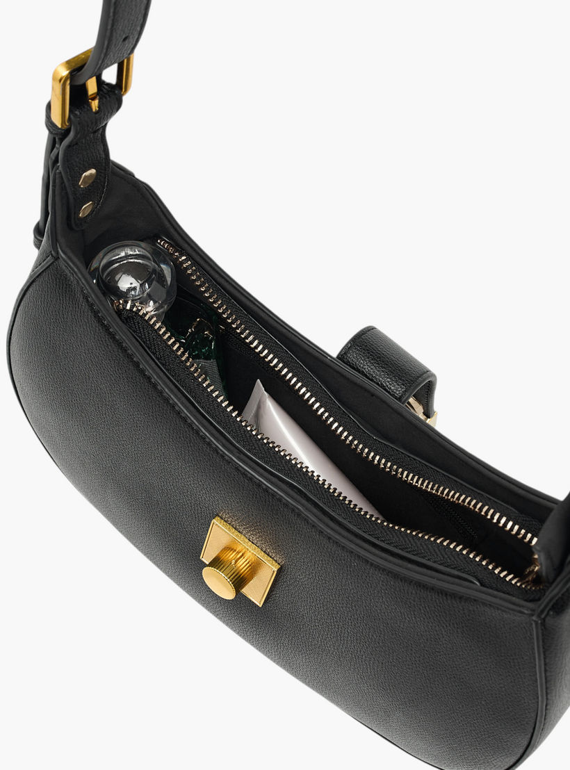 شنطة كتف سادة بسحاب إغلاق وحزام قابل للتعديل من فلورا بيلا-women-bagsandwallets-handbags-image-8