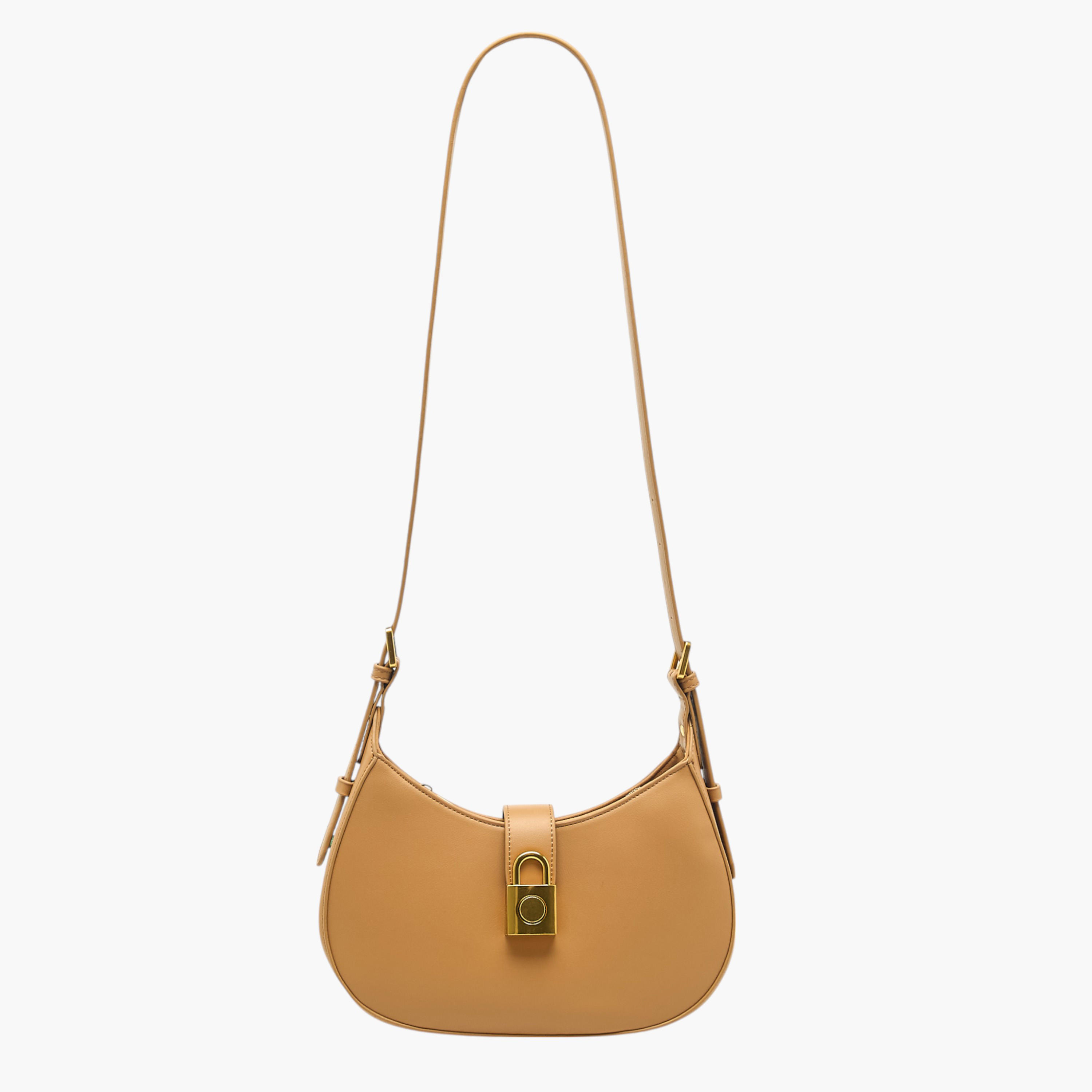 Flora Bella Solid Shoulder Bag with Adjustable Strap and Zip Closure-women-bagsandwallets-handbags-image-3