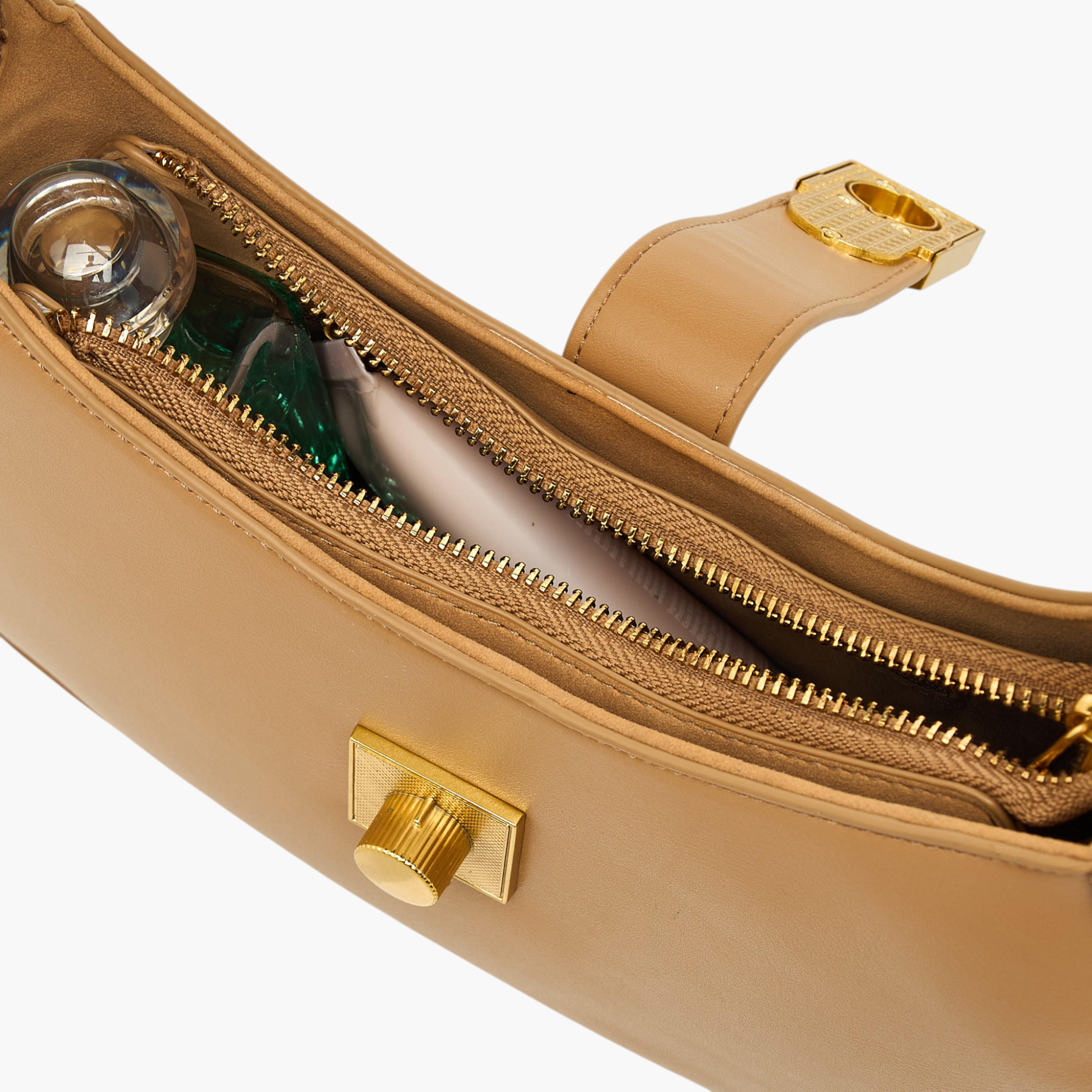 شنطة كتف سادة بسحاب إغلاق وحزام قابل للتعديل من فلورا بيلا-women-bagsandwallets-handbags-image-7