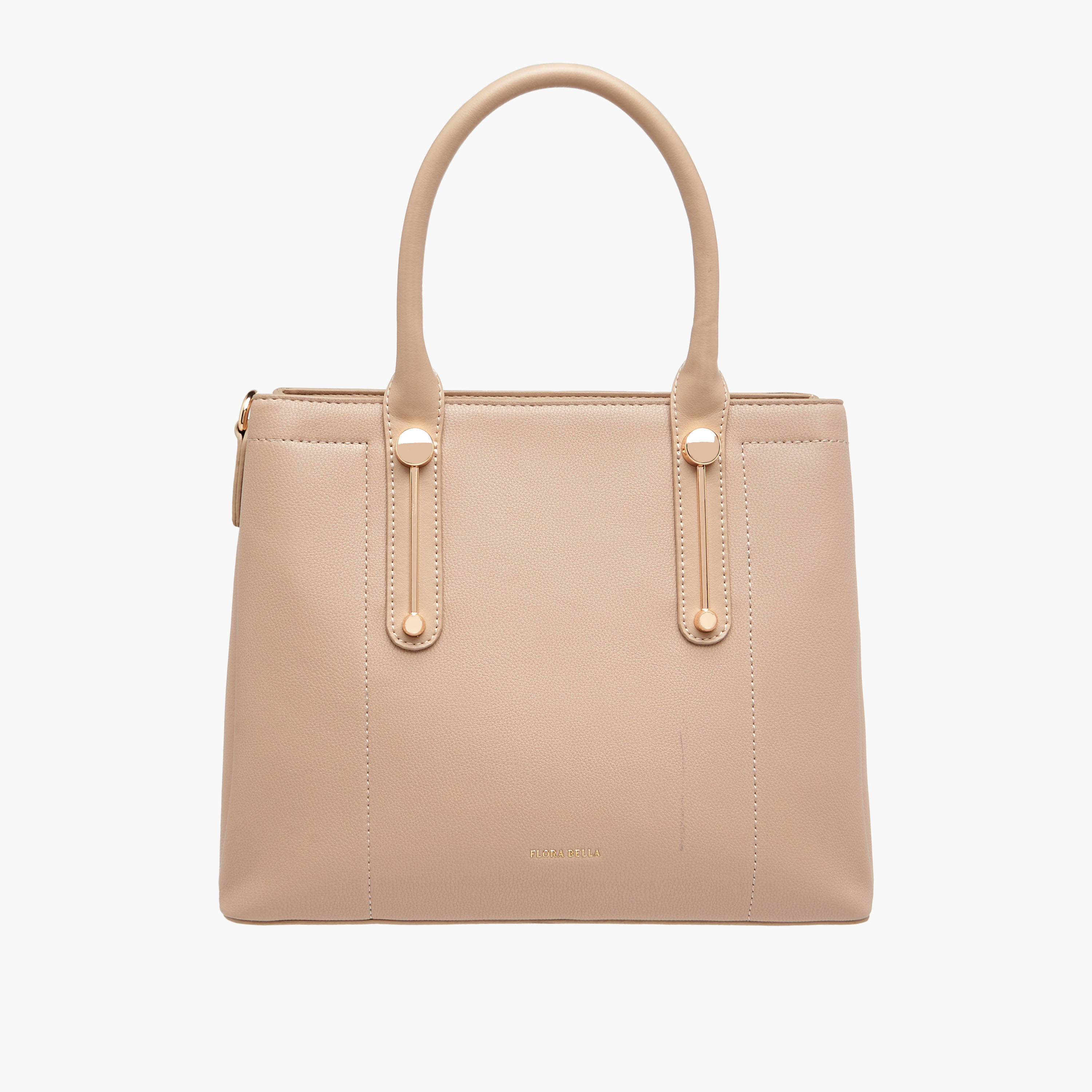 Flora Bella Textured Tote Bag with Zip Closure and Double Handle-women-bagsandwallets-handbags-image-1