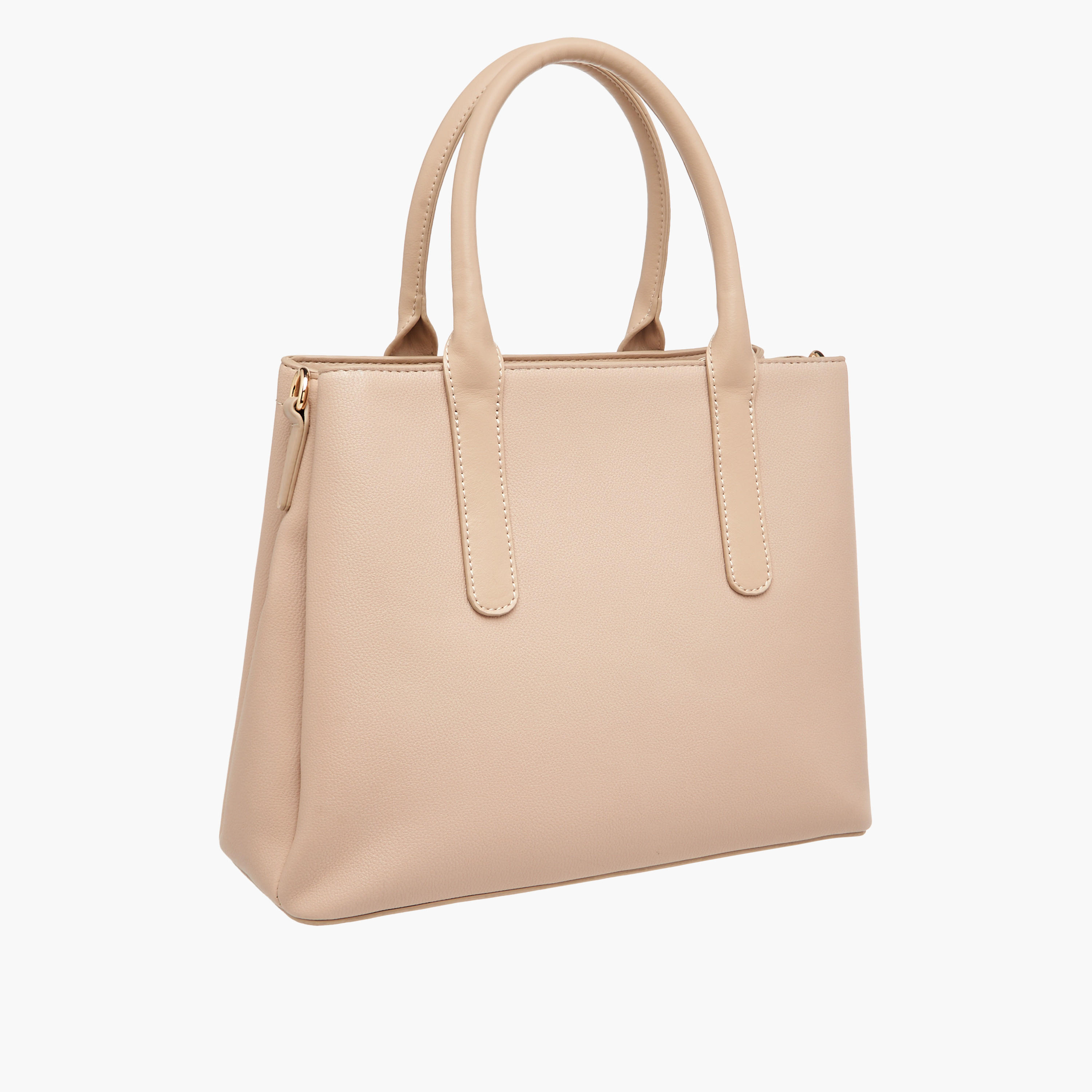 Flora Bella Textured Tote Bag with Zip Closure and Double Handle-women-bagsandwallets-handbags-image-3