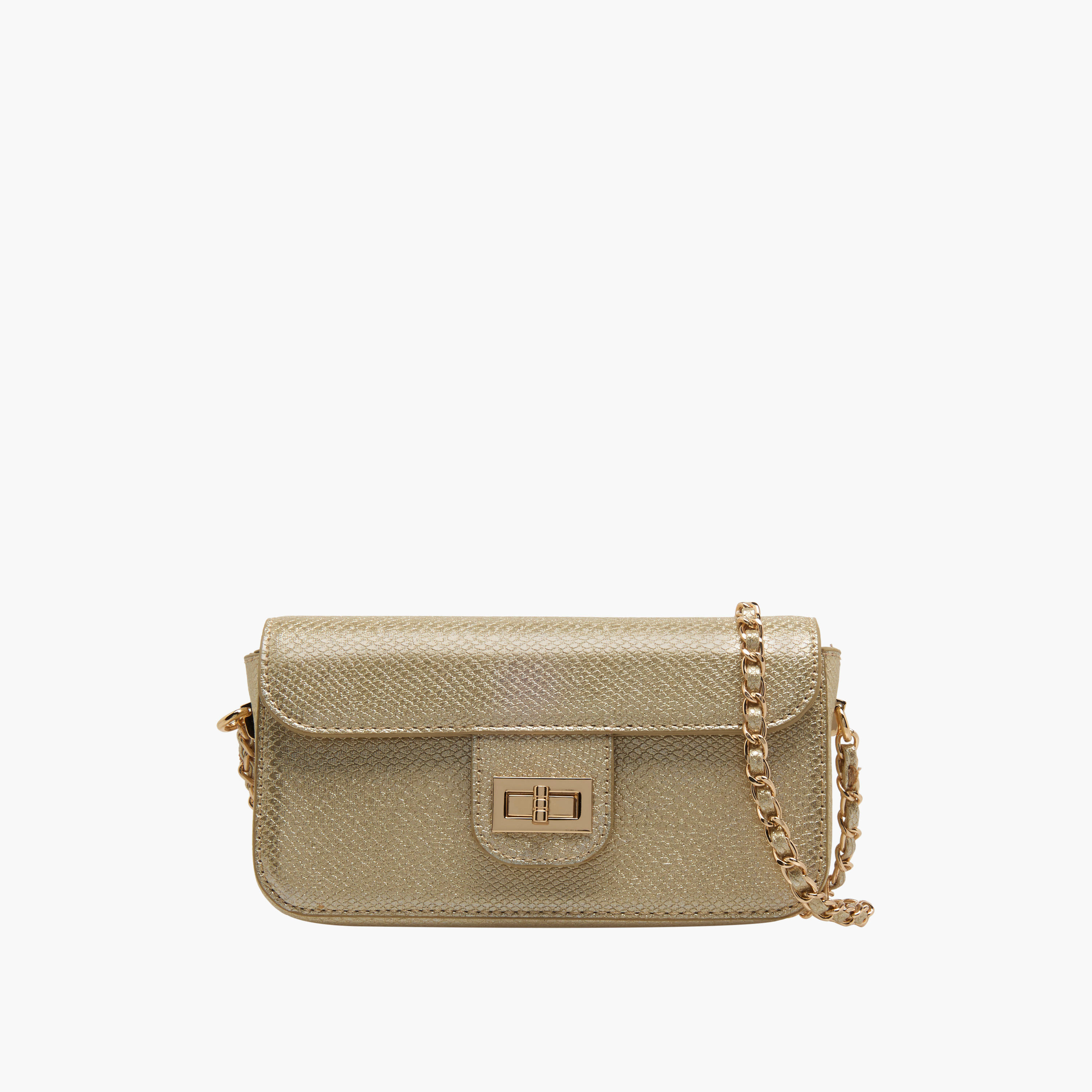 Flora Bella Textured Crossbody Bag with Chain Strap-women-bagsandwallets-handbags-image-1