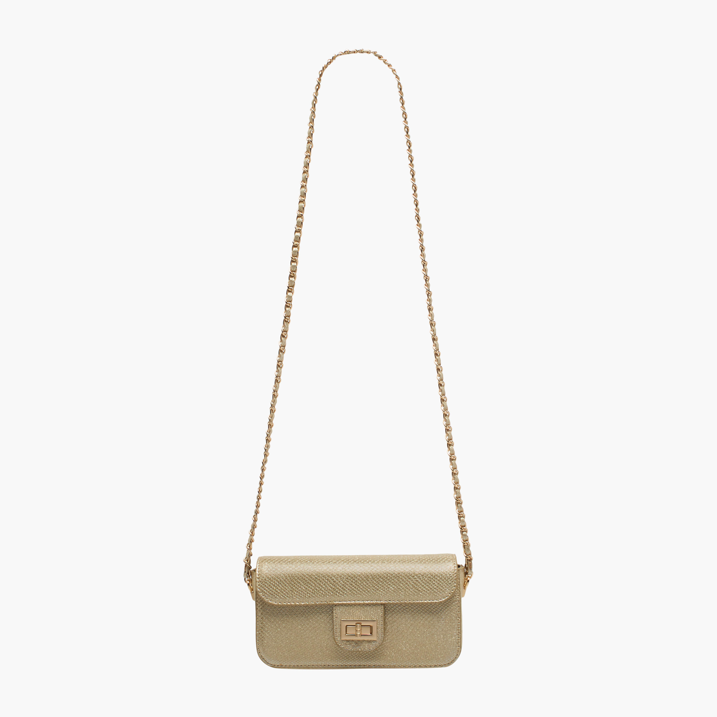Flora Bella Textured Crossbody Bag with Chain Strap-women-bagsandwallets-handbags-image-2