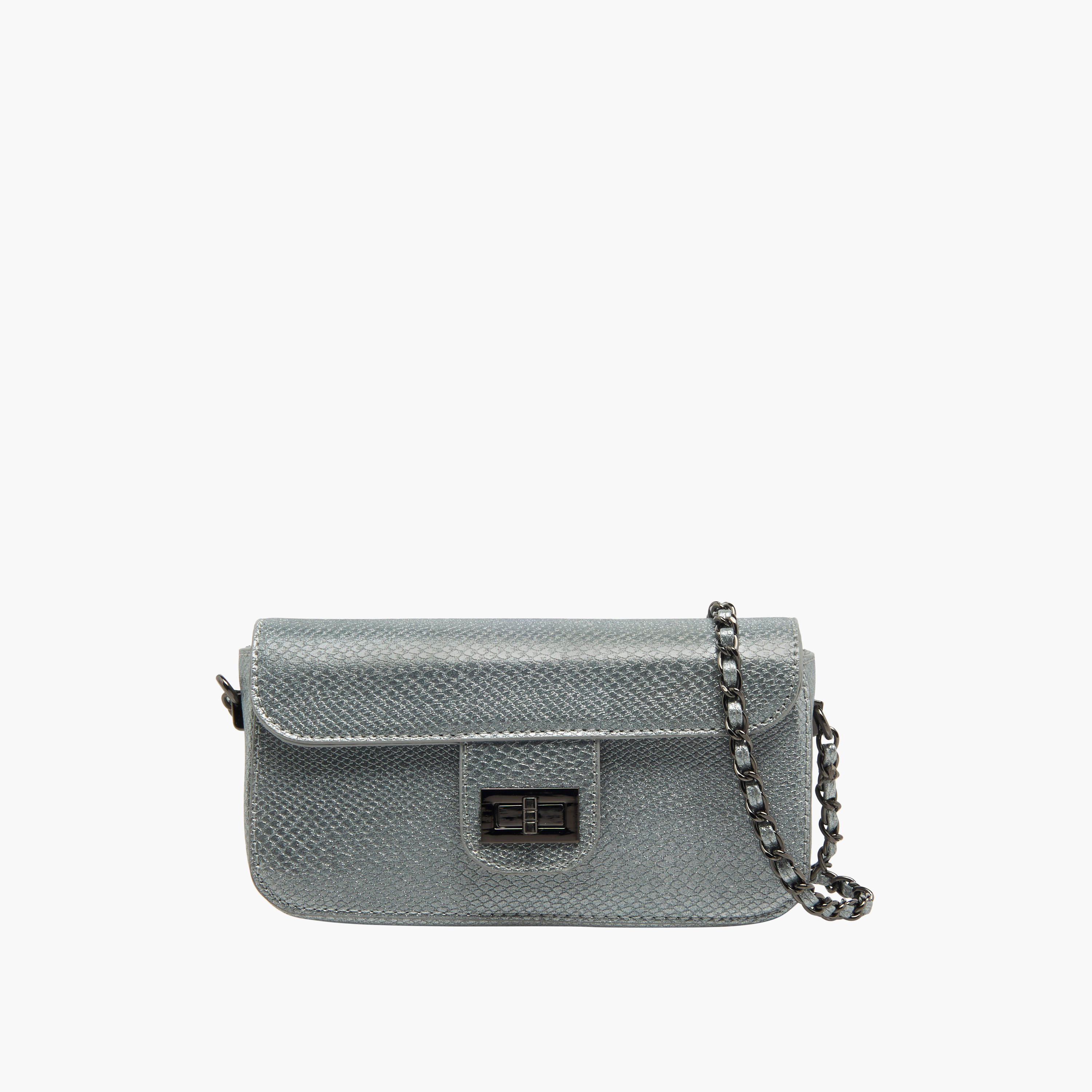 Flora Bella Textured Crossbody Bag with Chain Strap-women-bagsandwallets-handbags-image-1