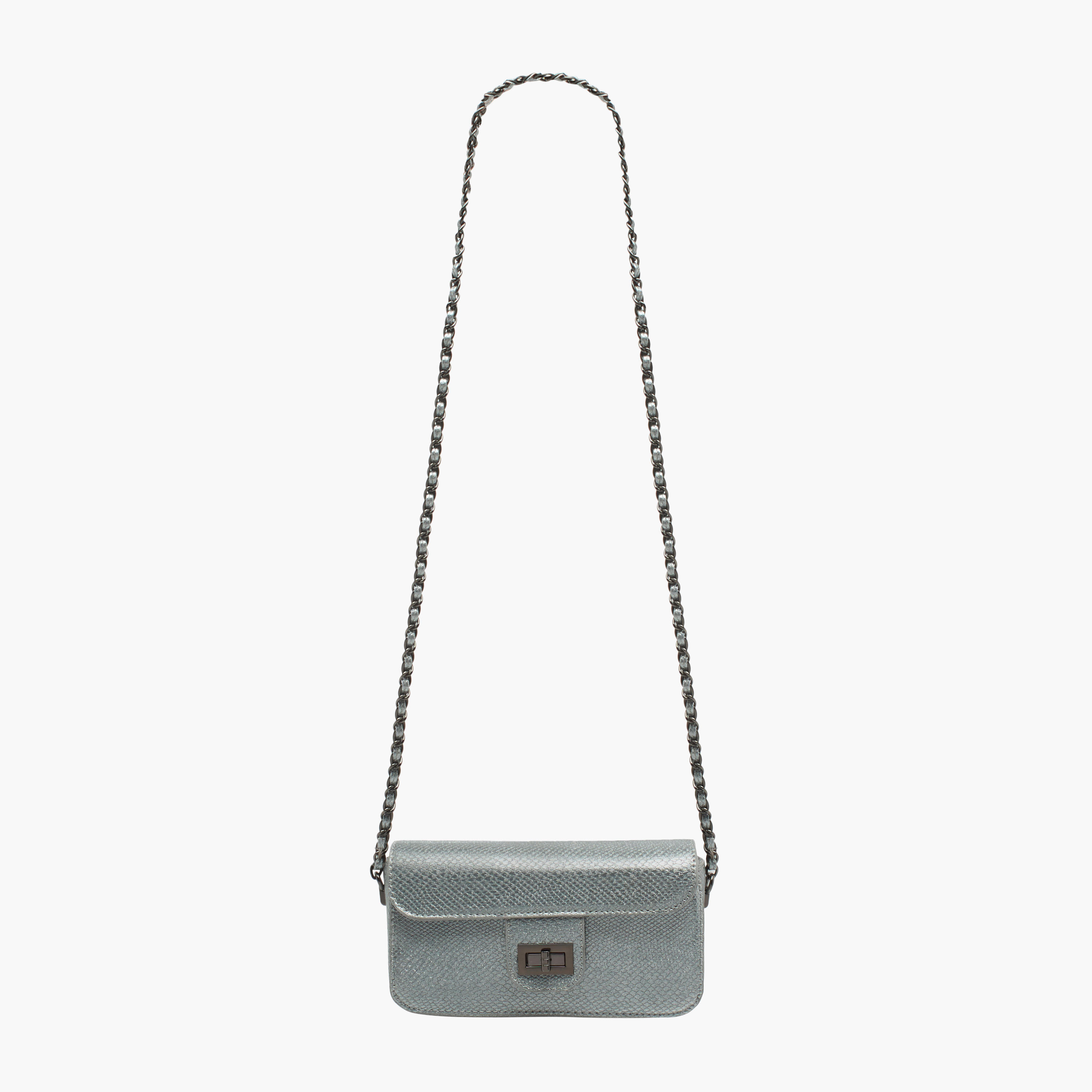 Flora Bella Textured Crossbody Bag with Chain Strap-women-bagsandwallets-handbags-image-2