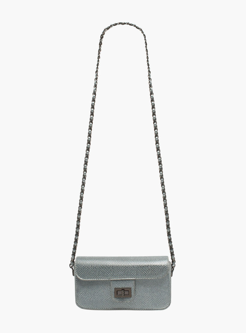 Flora Bella Textured Crossbody Bag with Chain Strap-women-bagsandwallets-handbags-image-2