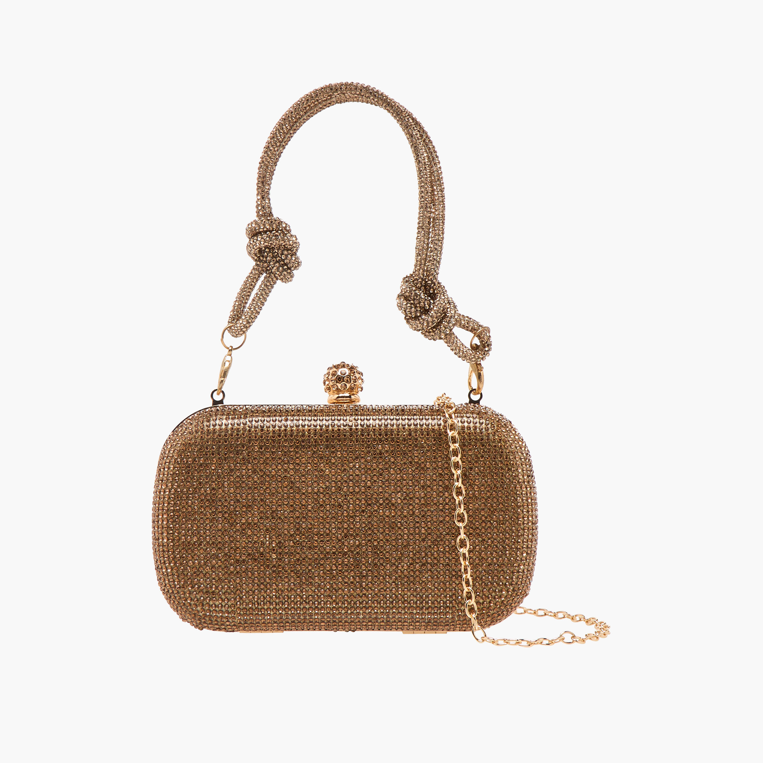 شنطة كلاتش بحزام سلسلة وزينة من فلورا بيلا-women-bagsandwallets-handbags-image-1