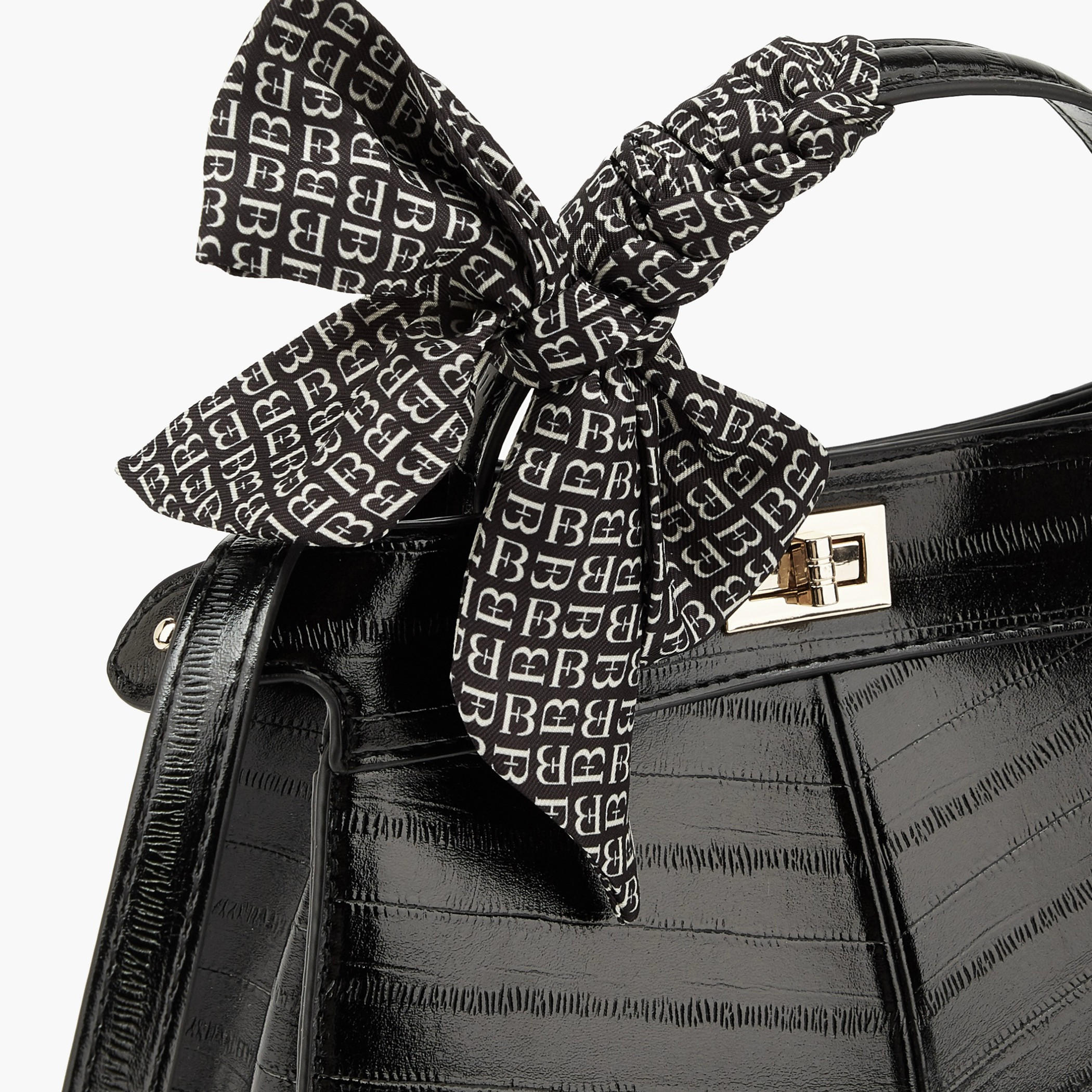 Flora Bella Textured Satchel Bag with Scarf Detail-women-bagsandwallets-handbags-image-3