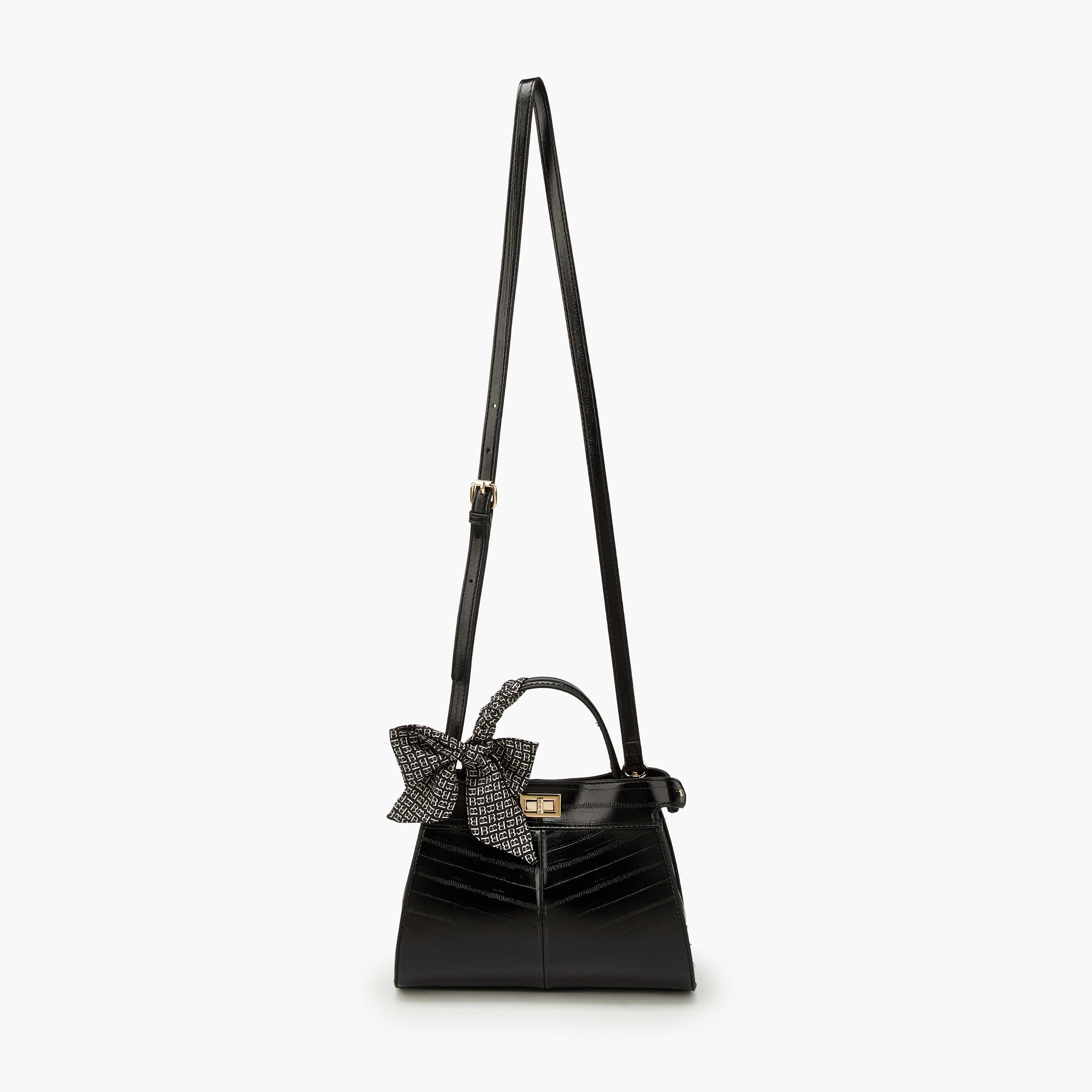 Flora Bella Textured Satchel Bag with Scarf Detail-women-bagsandwallets-handbags-image-7